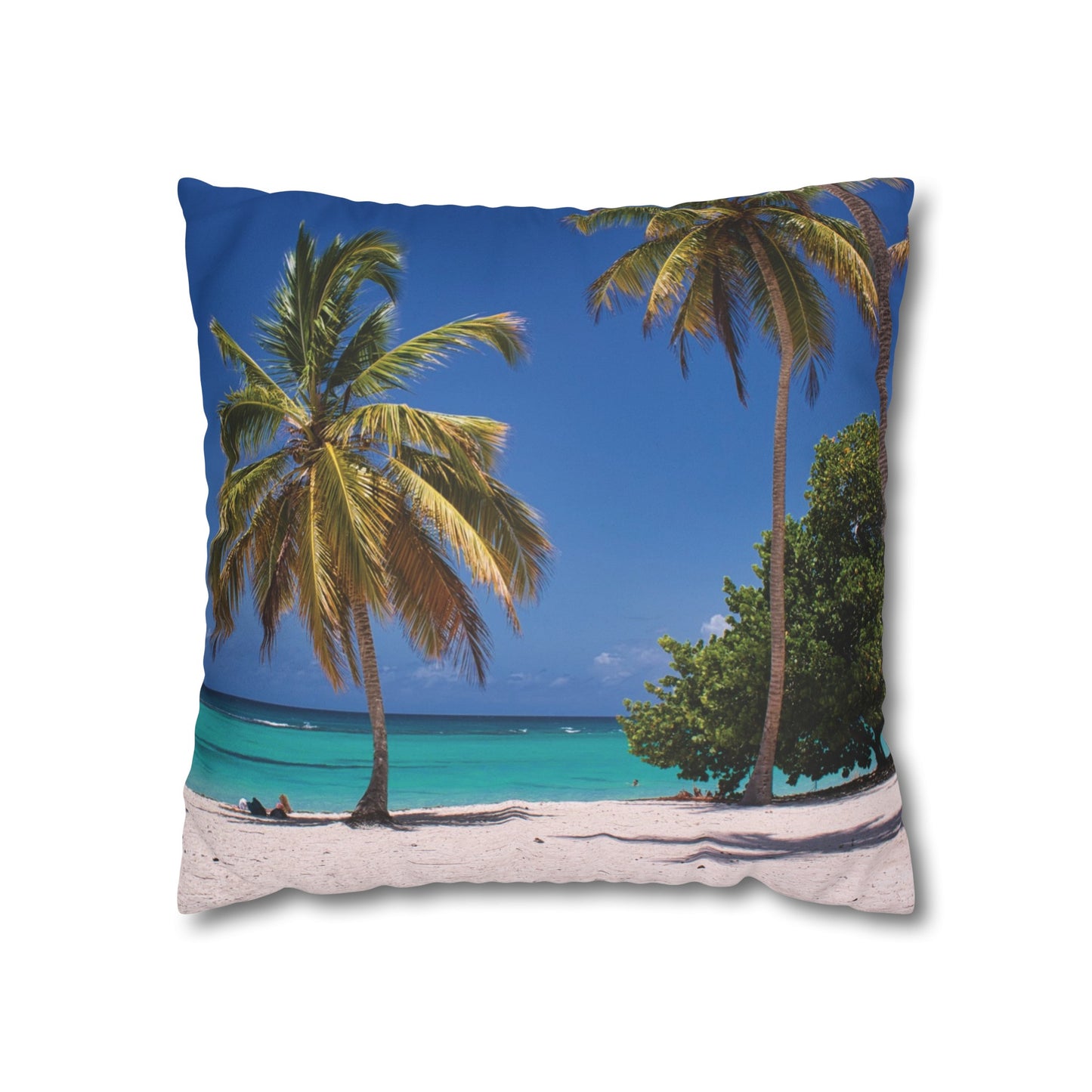 Beach Faux Suede Square Pillowcase