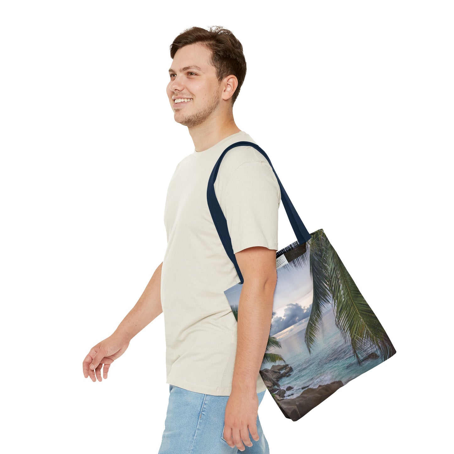 Canvas Bag with Beach Prints