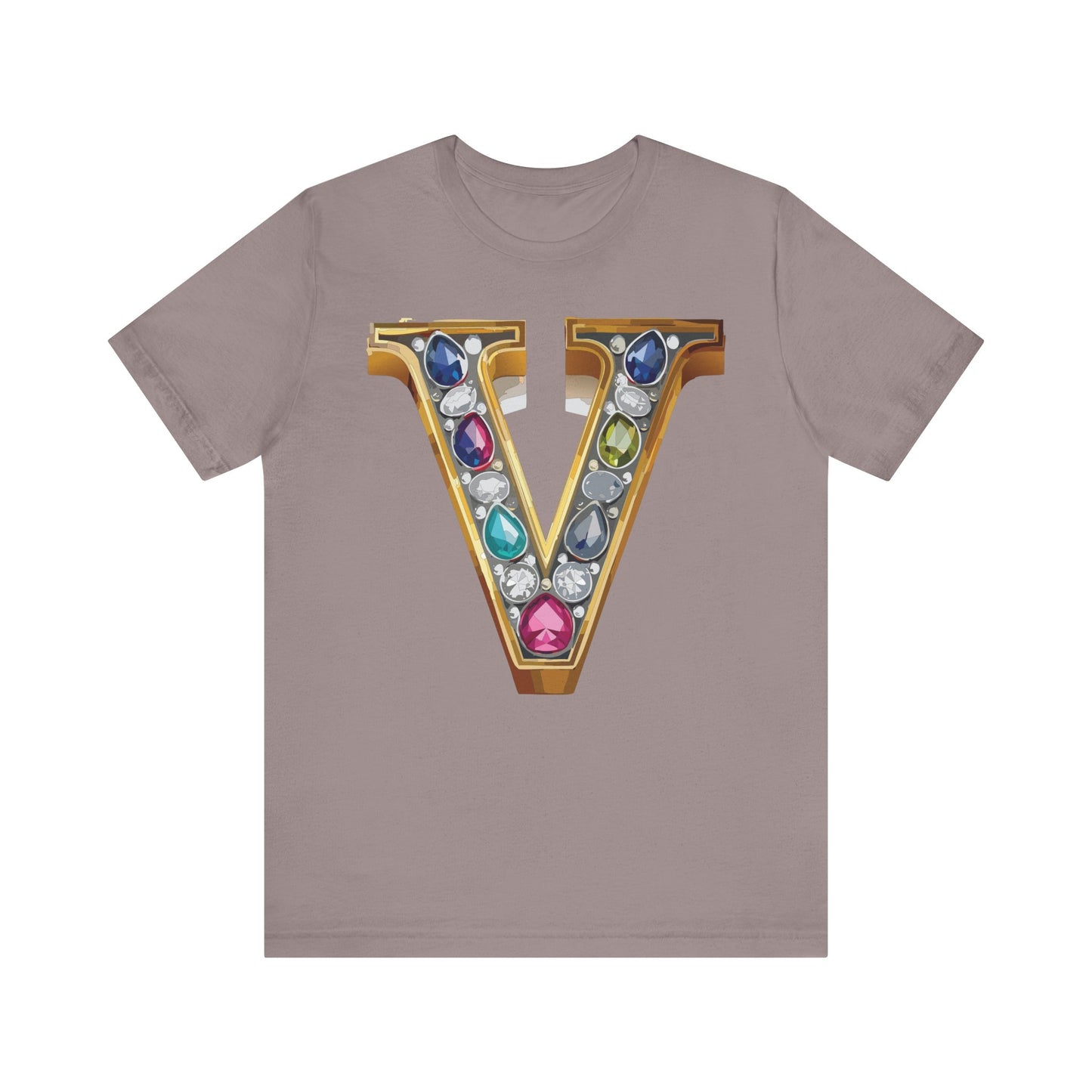 Letter Shirt, Shirt with Letters, Tee Shirt with Gold Letter, Shirt with Antique Letters