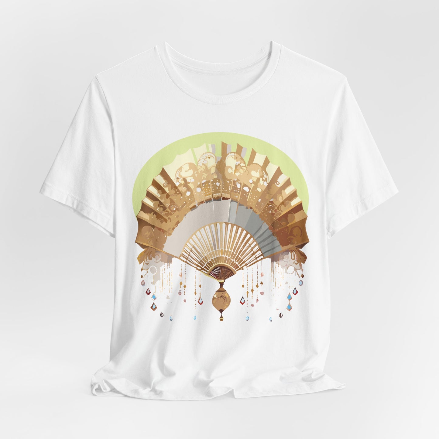 Fan shirt, Shirt with Fan, Tee Shirt with Gold Blower
