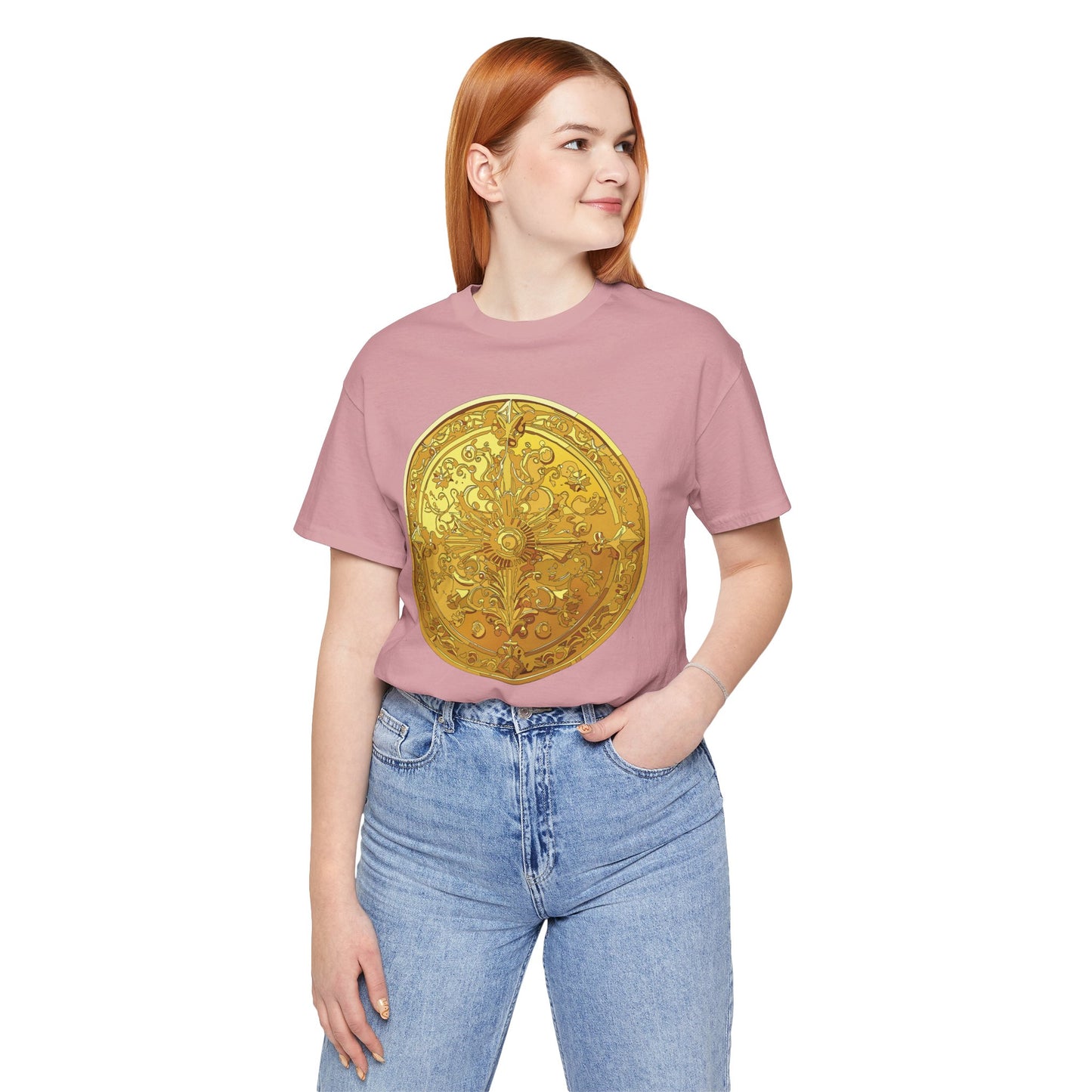 Coin Shirt, Shirt with Coin, Tee Shirt with Gold Coin, Shirt with Antique Coin