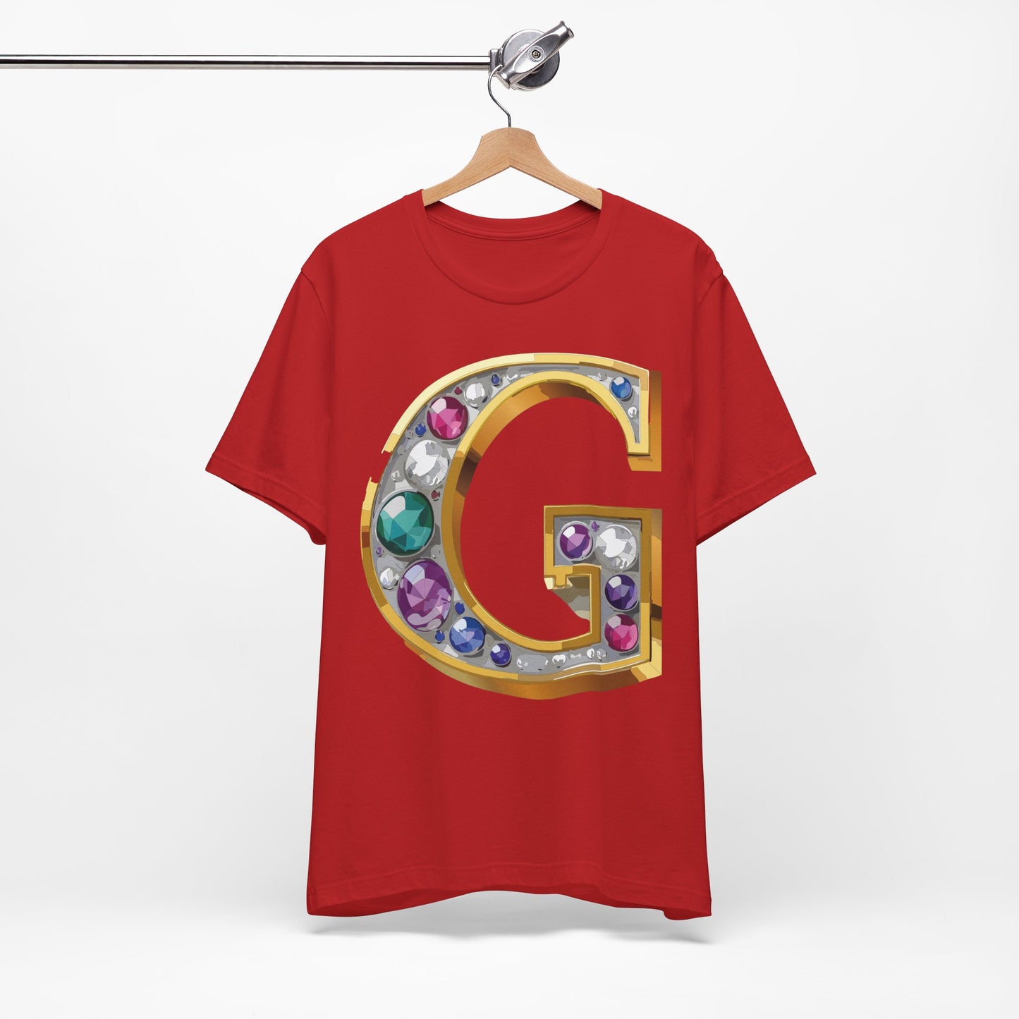 Letter Shirt, Shirt with Letters, Tee Shirt with Gold Letter, Shirt with Antique Letters