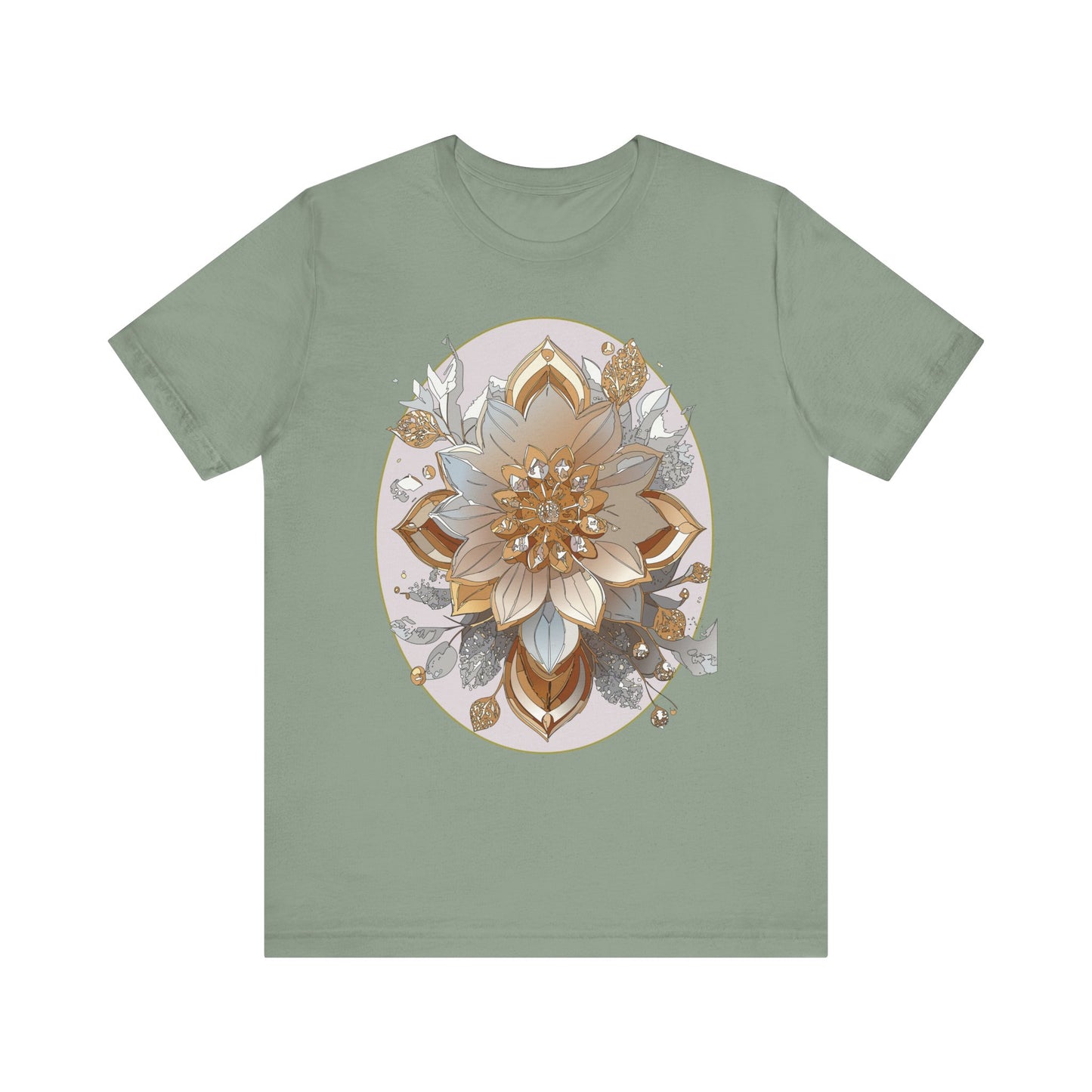 Floral Shirt, Flower Shirt, Tee Shirt with Antique Flower