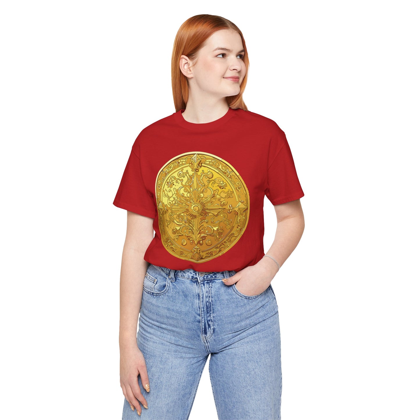 Coin Shirt, Shirt with Coin, Tee Shirt with Gold Coin, Shirt with Antique Coin