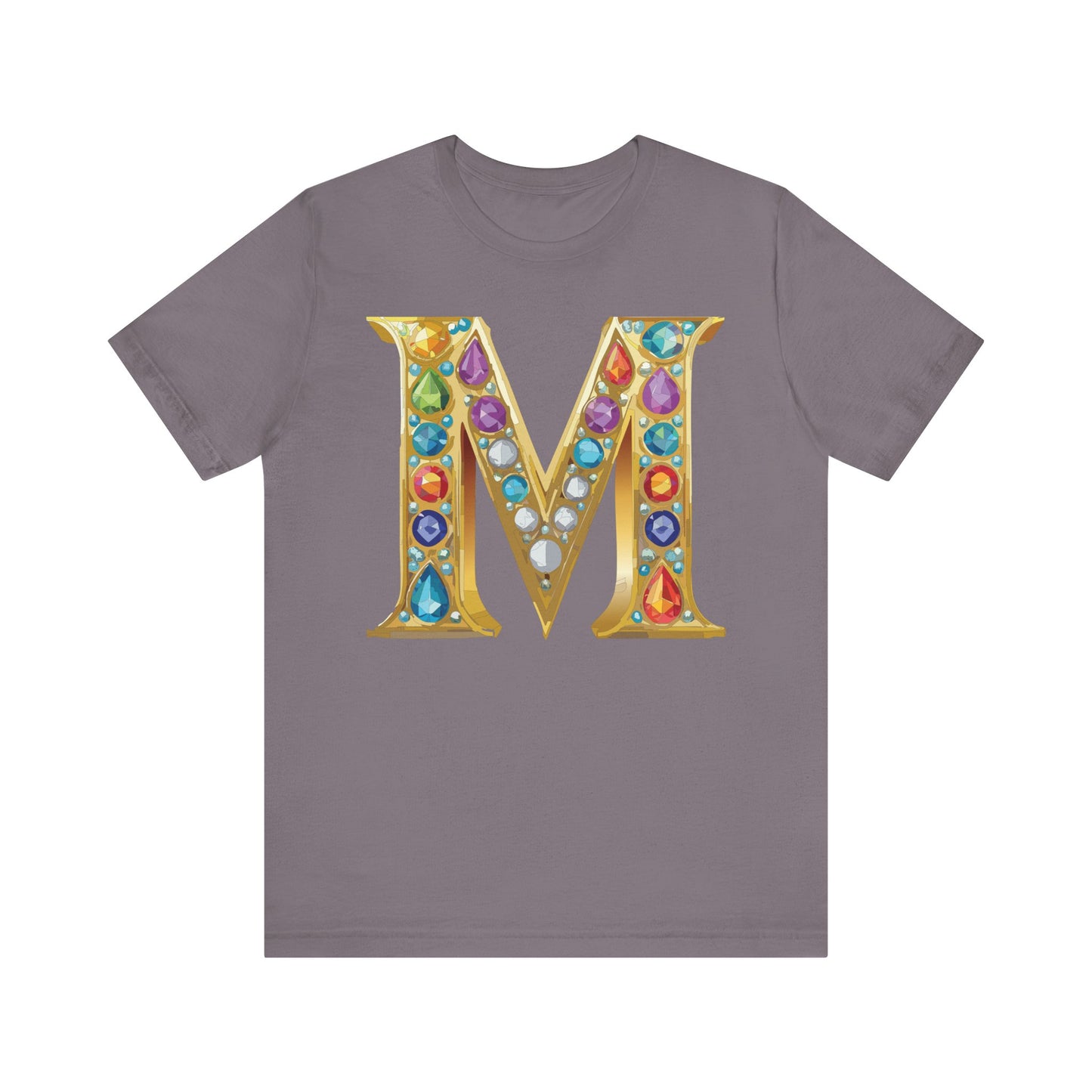 Letter Shirt, Shirt with Letters, Tee Shirt with Gold Letter, Shirt with Antique Letters
