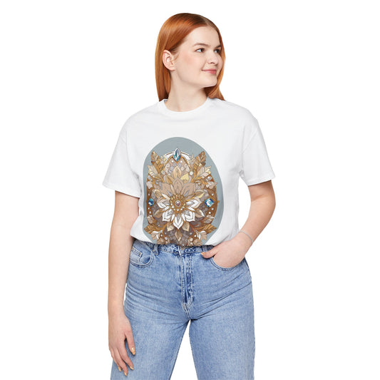 Floral Shirt, Flower Shirt, Tee Shirt with Antique Flower