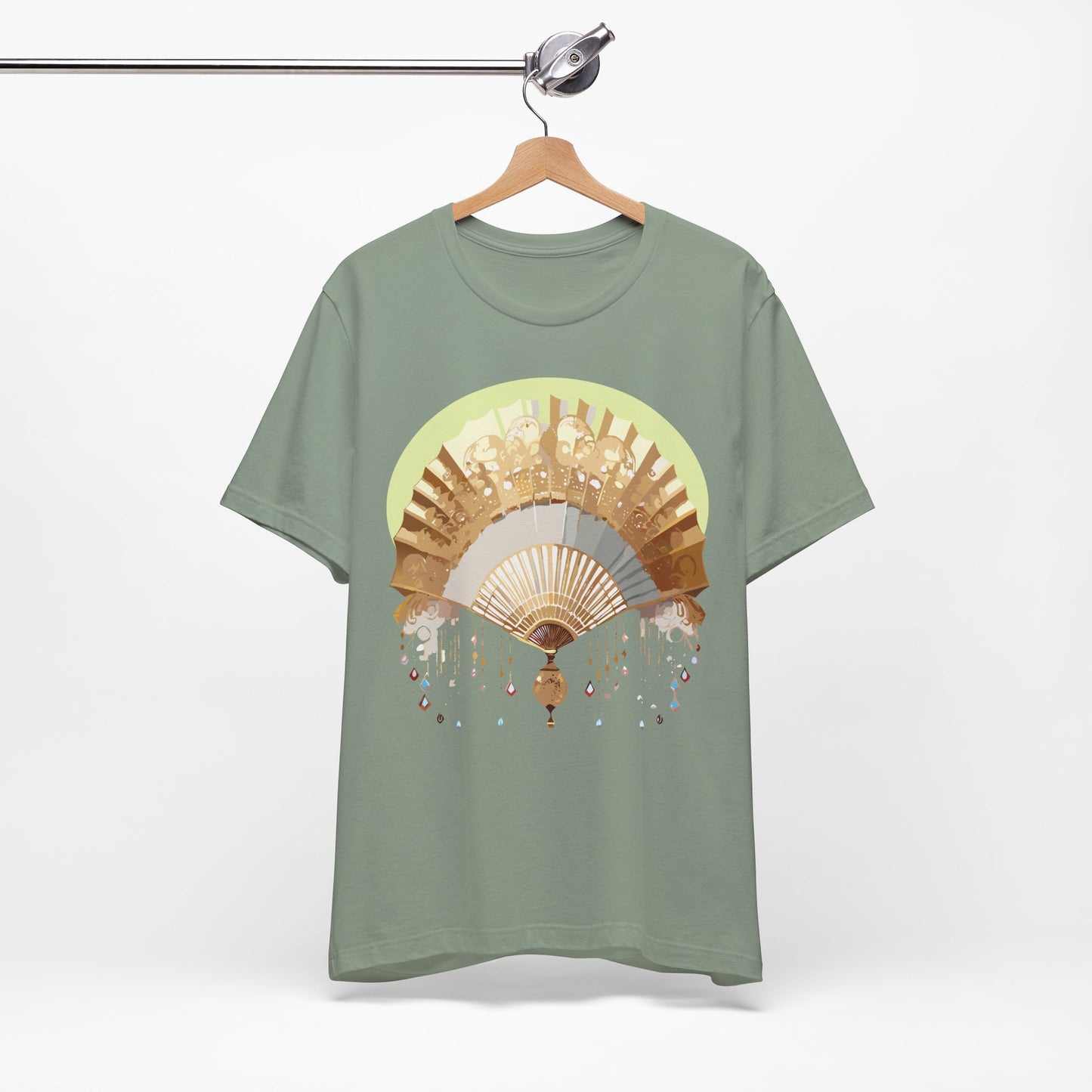 Fan shirt, Shirt with Fan, Tee Shirt with Gold Blower
