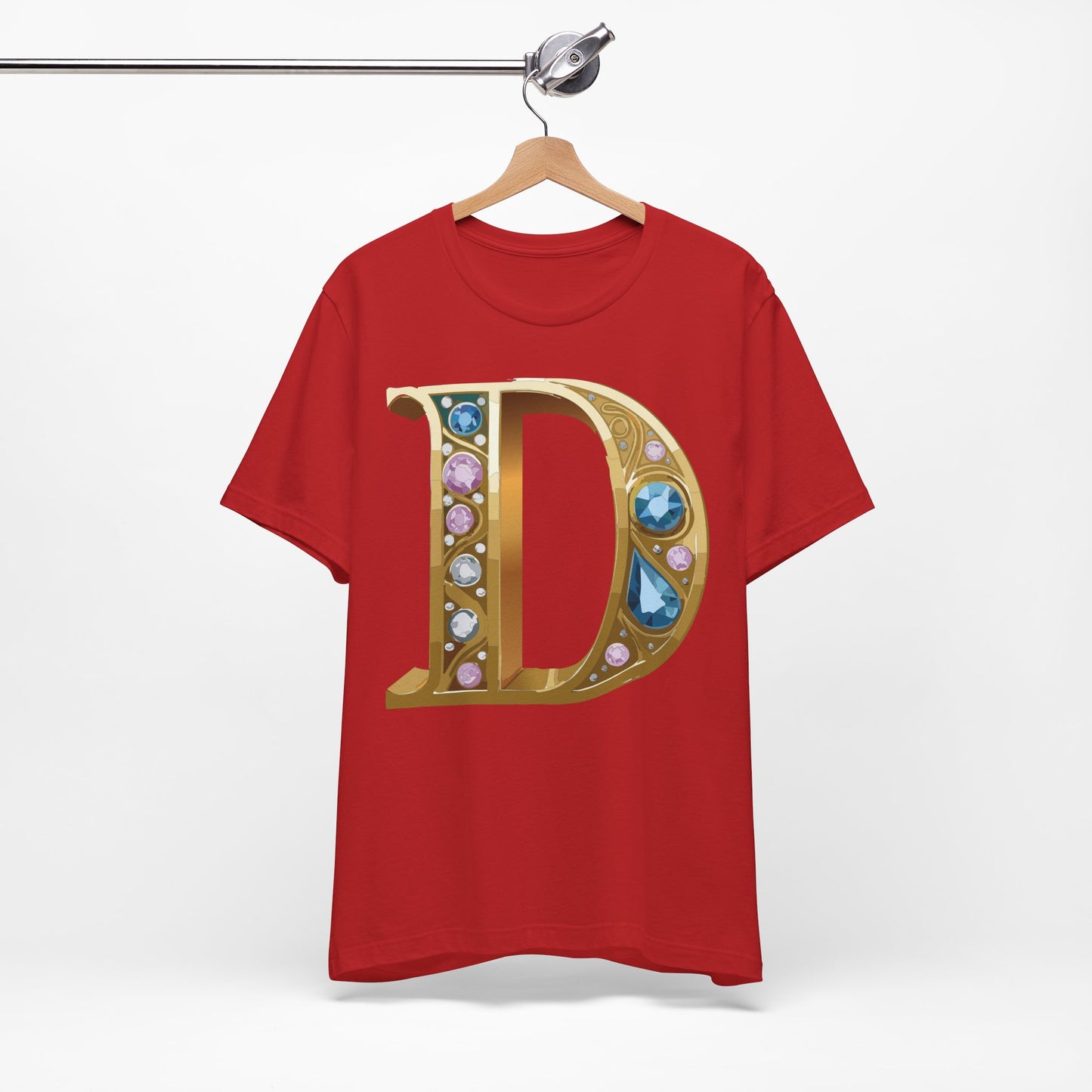 Letter Shirt, Shirt with Letters, Tee Shirt with Gold Letter, Shirt with Antique Letters