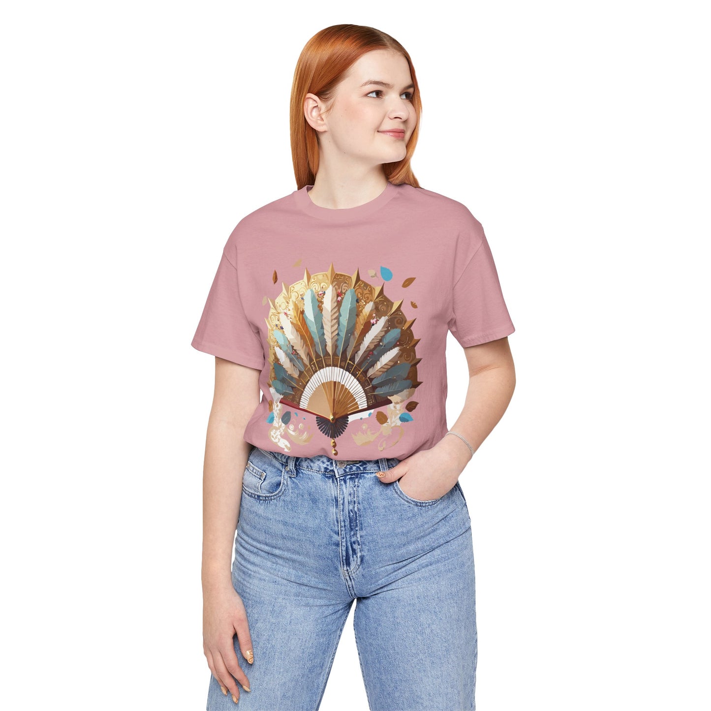 Fan shirt, Shirt with Fan, Tee Shirt with Gold Blower