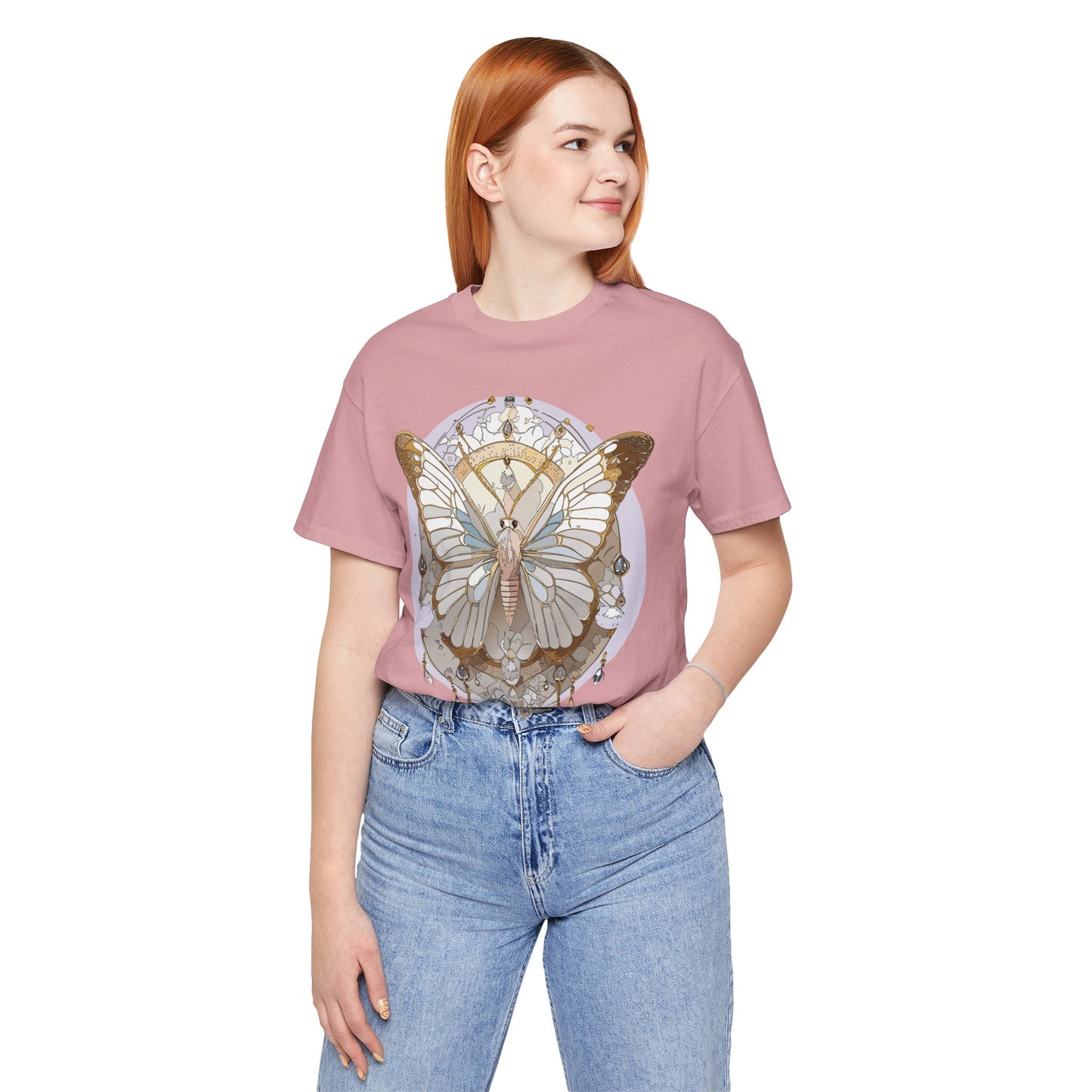 Butterfly Shirt, Shirt with Butterfly, Tee Shirt with Antique Butterfly