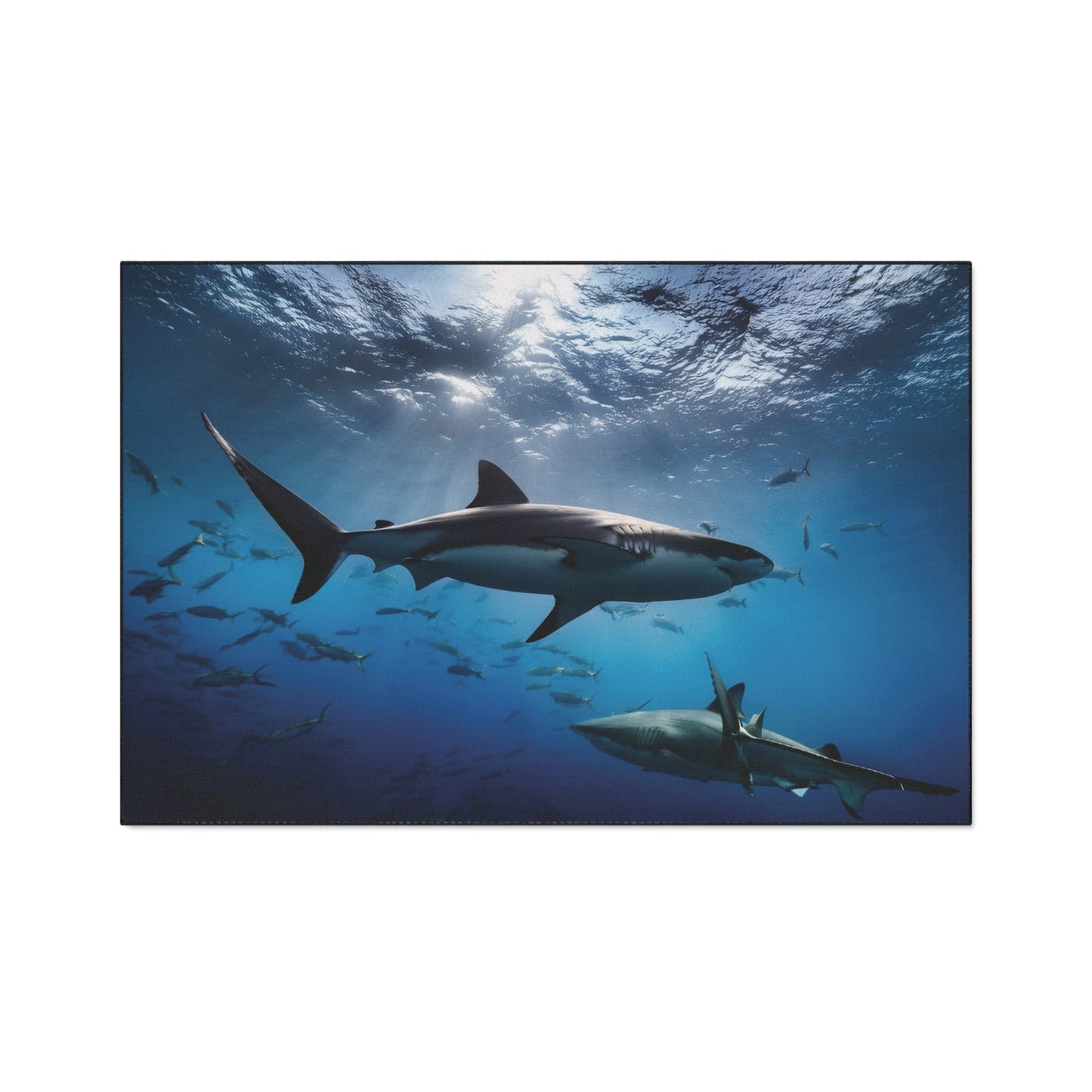 Heavy Duty Floor Mat - Deep Ocean- sharks