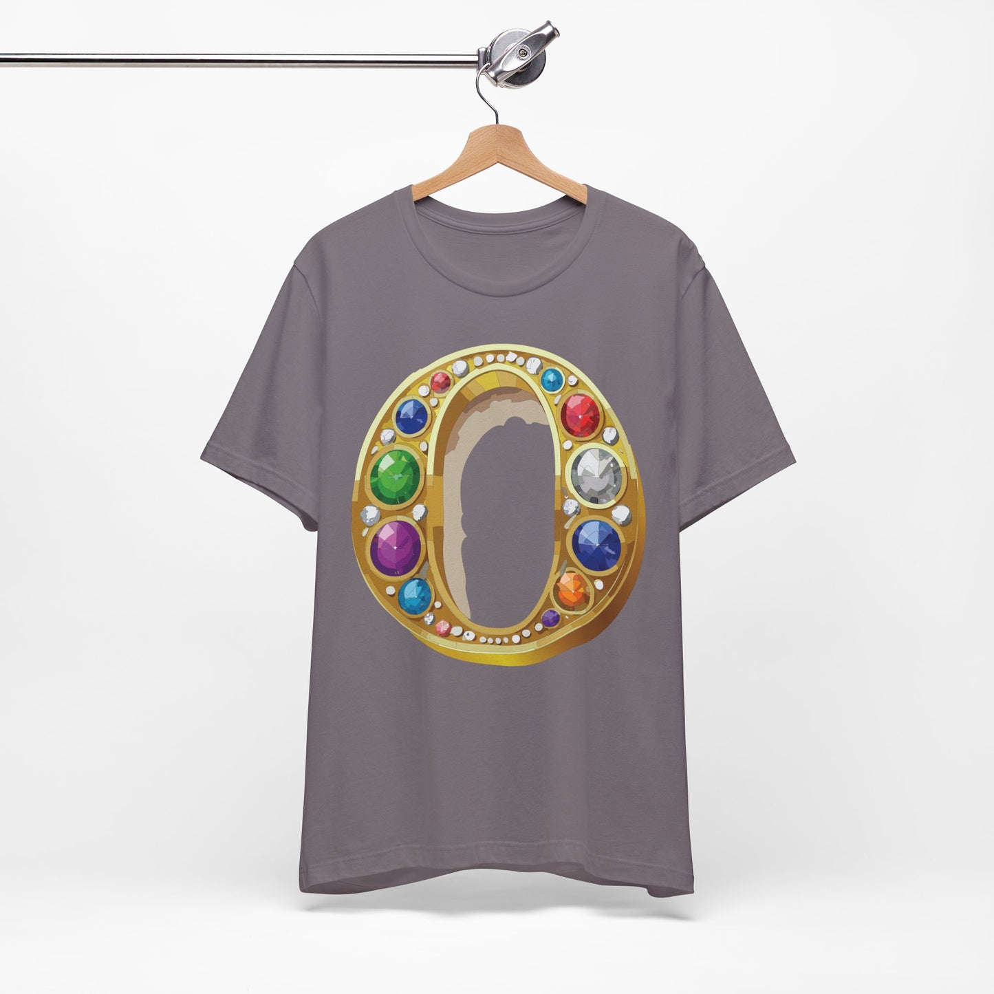Letter Shirt, Shirt with Letters, Tee Shirt with Gold Letter, Shirt with Antique Letters