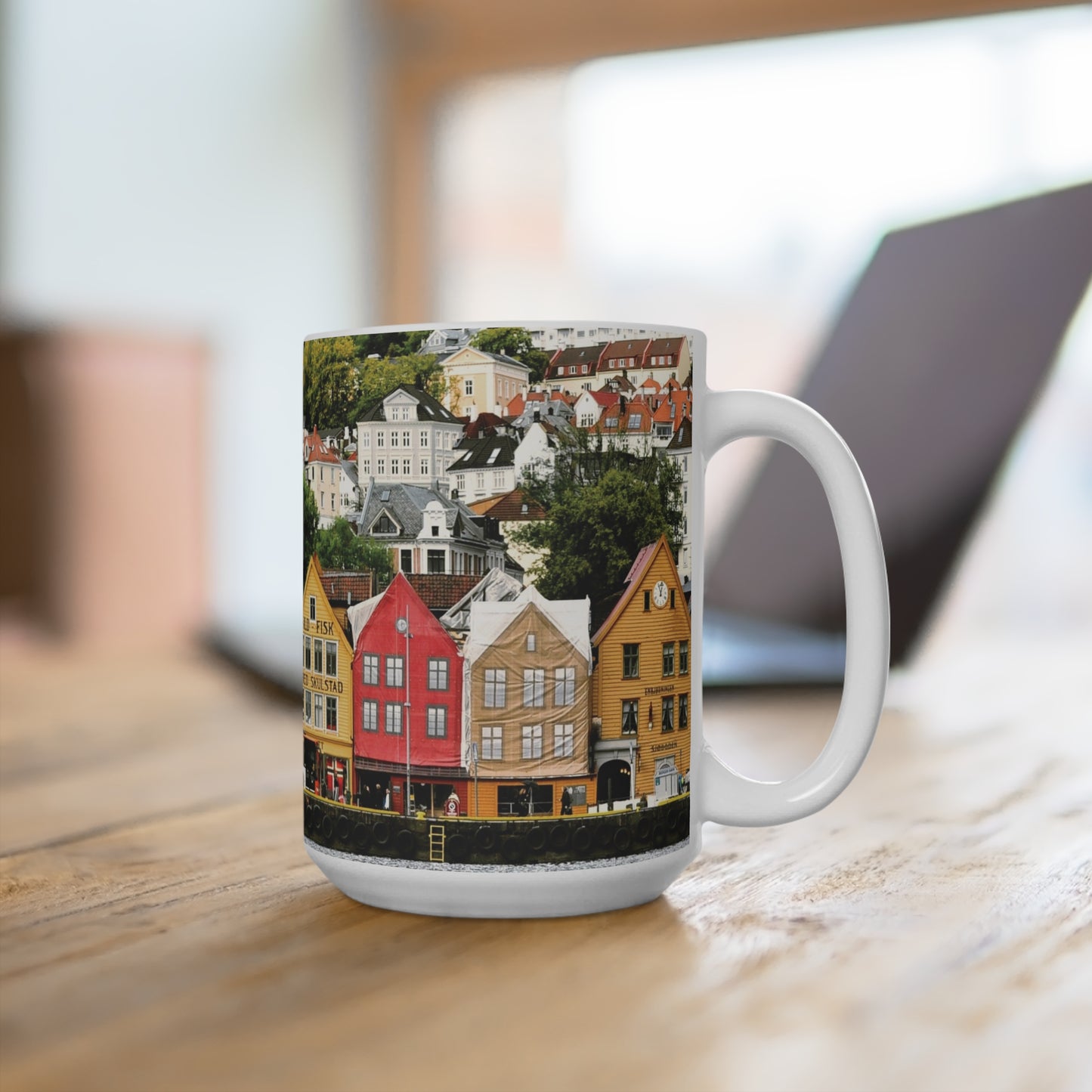 Coffee & Tea Mug with City prints, 15oz