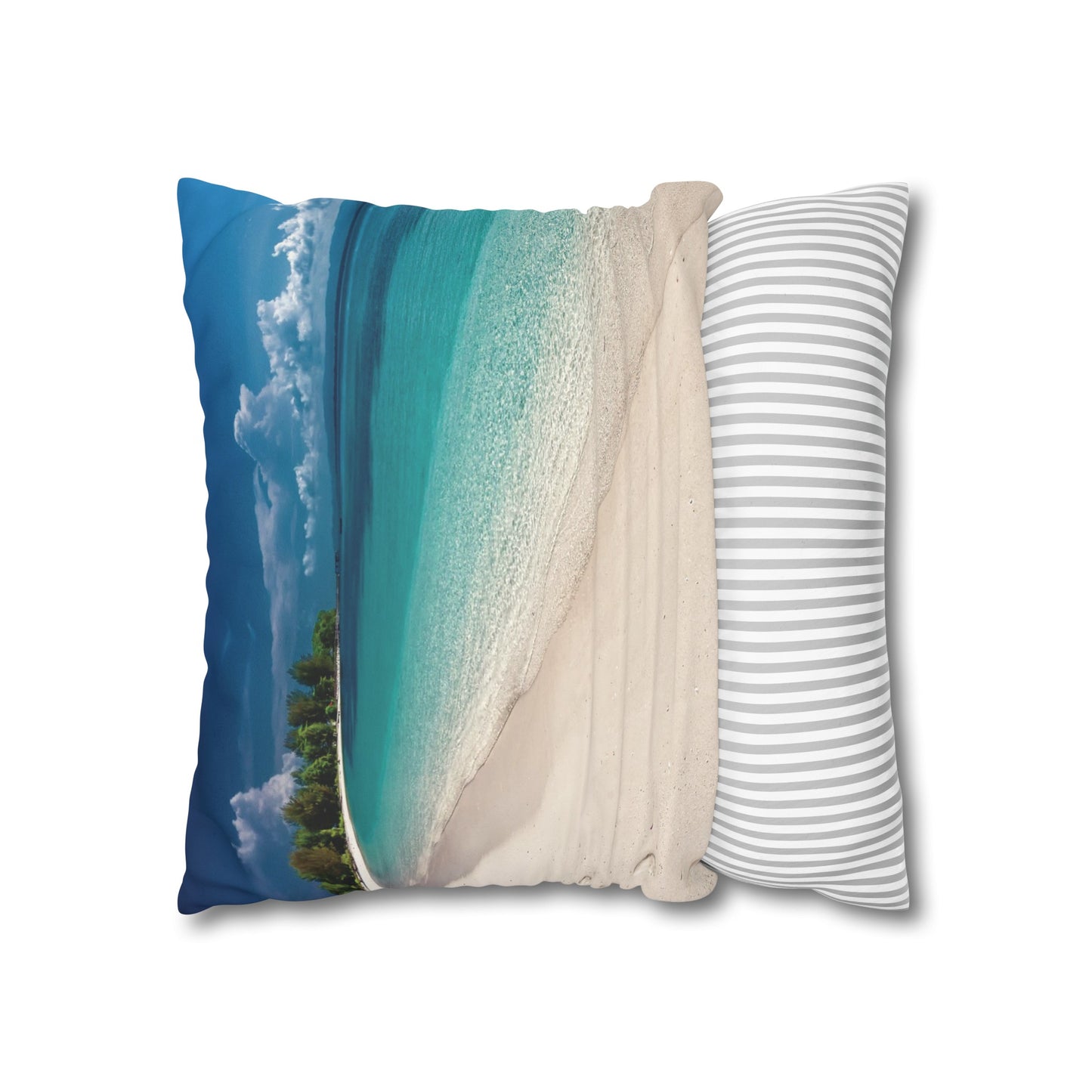 Beach Faux Suede Square Pillowcase