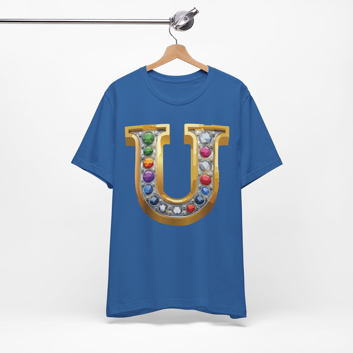 Letter Shirt, Shirt with Letters, Tee Shirt with Gold Letter, Shirt with Antique Letters