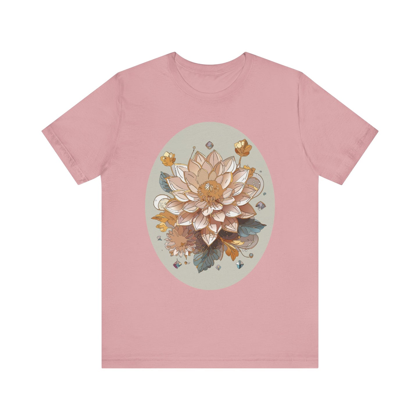 Floral Shirt, Flower Shirt, Tee Shirt with Antique Flower