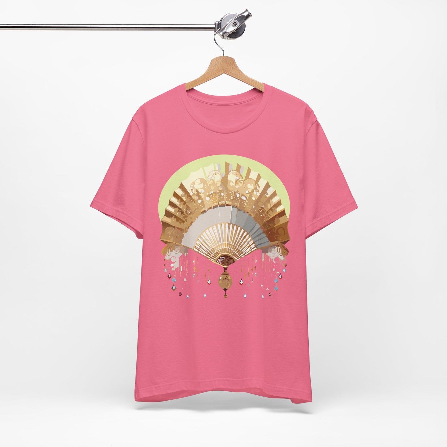 Fan shirt, Shirt with Fan, Tee Shirt with Gold Blower