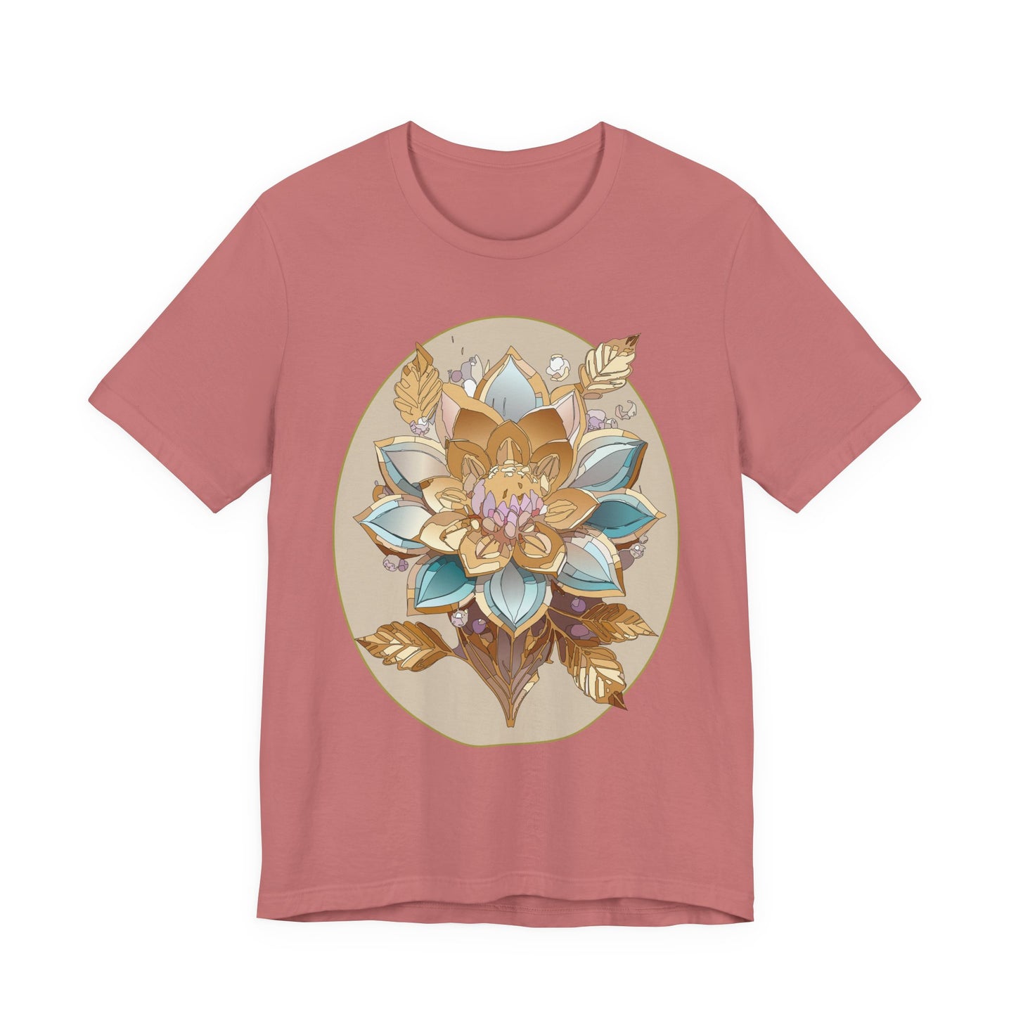 Floral Shirt, Flower Shirt, Tee Shirt with Antique Flower