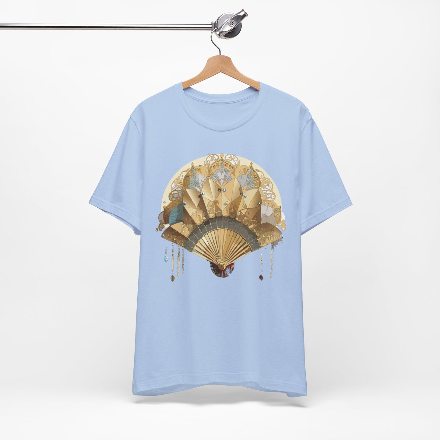 Fan shirt, Shirt with Fan, Tee Shirt with Gold Blower