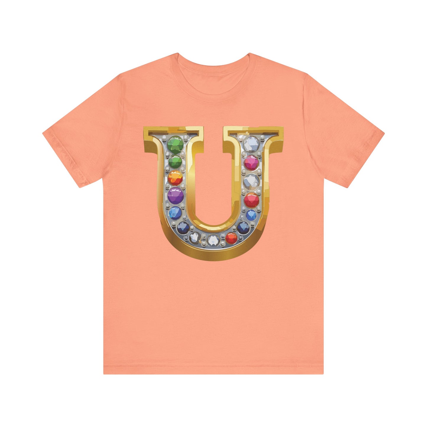 Letter Shirt, Shirt with Letters, Tee Shirt with Gold Letter, Shirt with Antique Letters