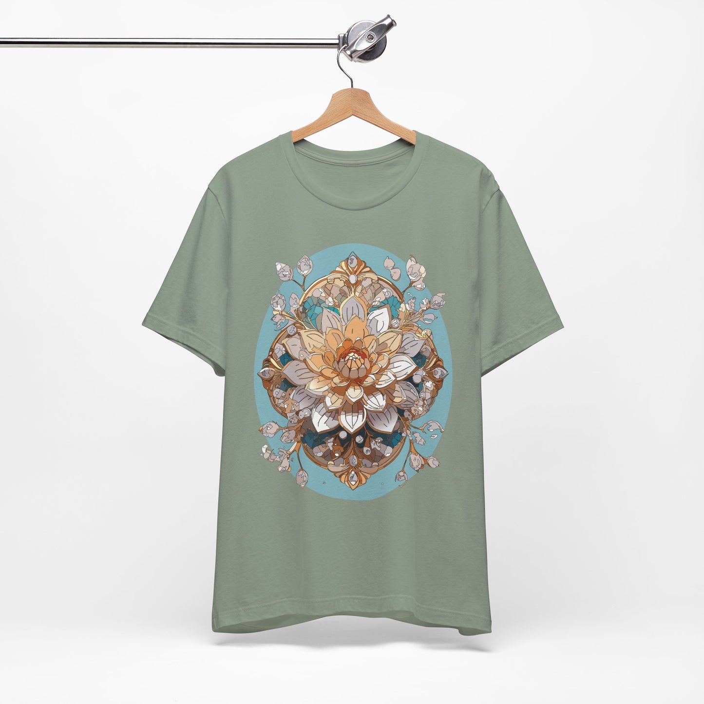 Floral Shirt, Flower Shirt, Tee Shirt with Antique Flower