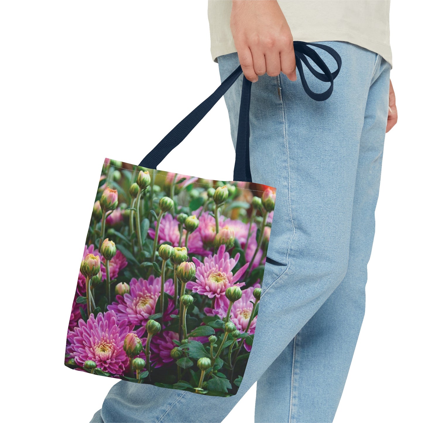 Canvas Bag with Floral Prints