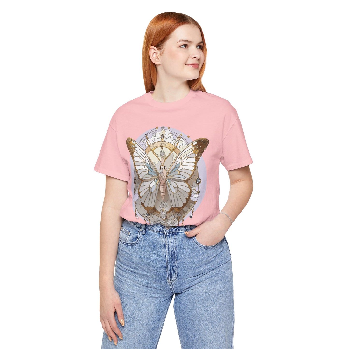 Butterfly Shirt, Shirt with Butterfly, Tee Shirt with Antique Butterfly