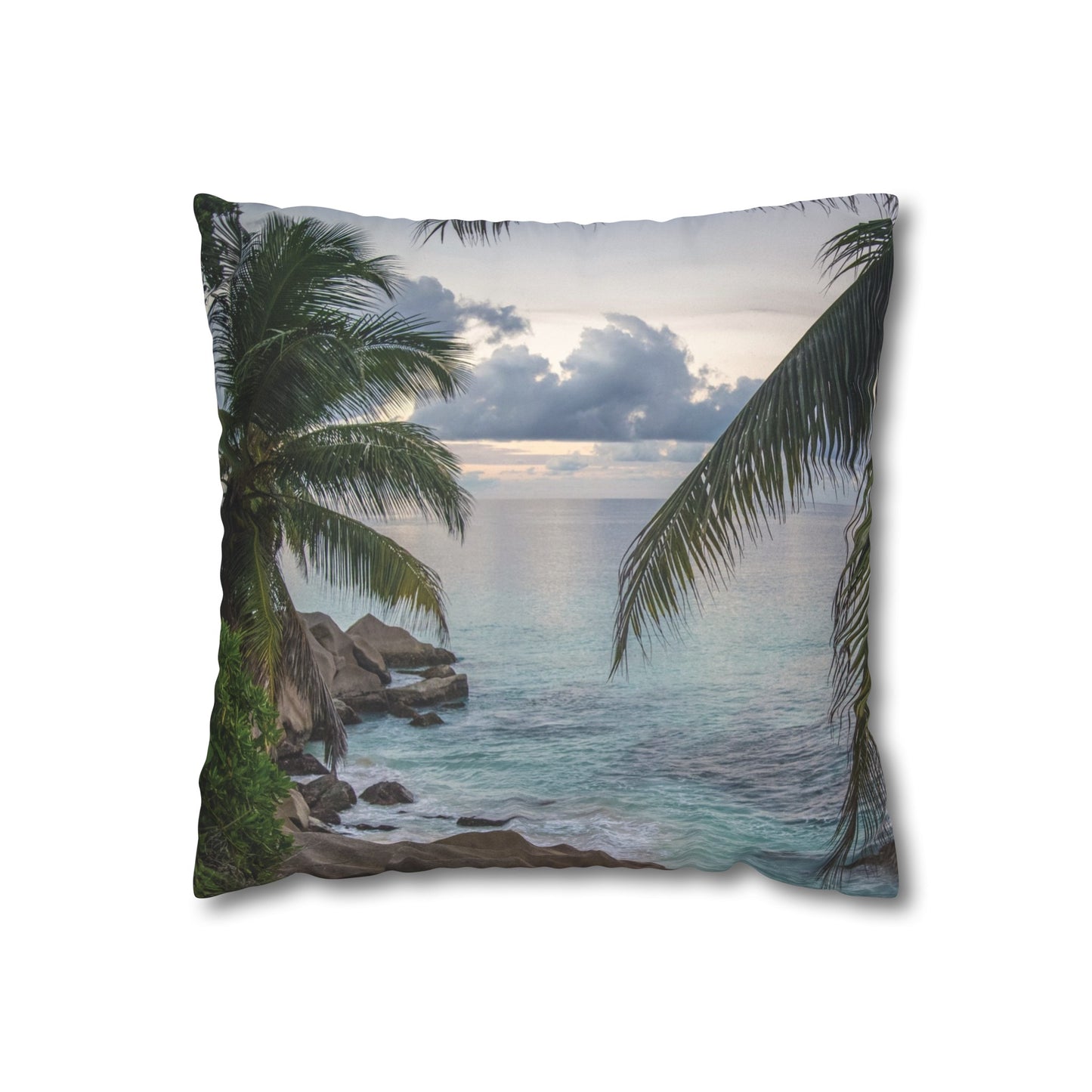 Beach Faux Suede Square Pillowcase