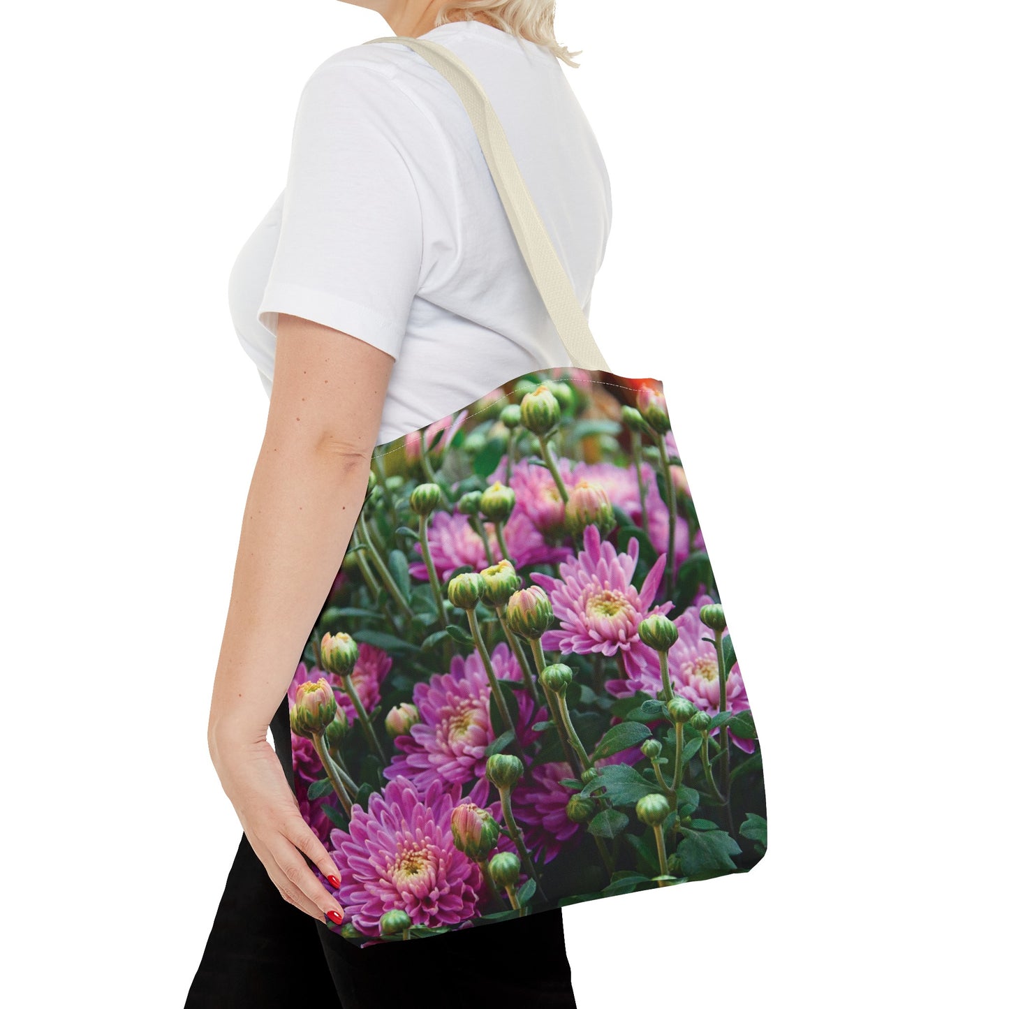 Canvas Bag with Floral Prints