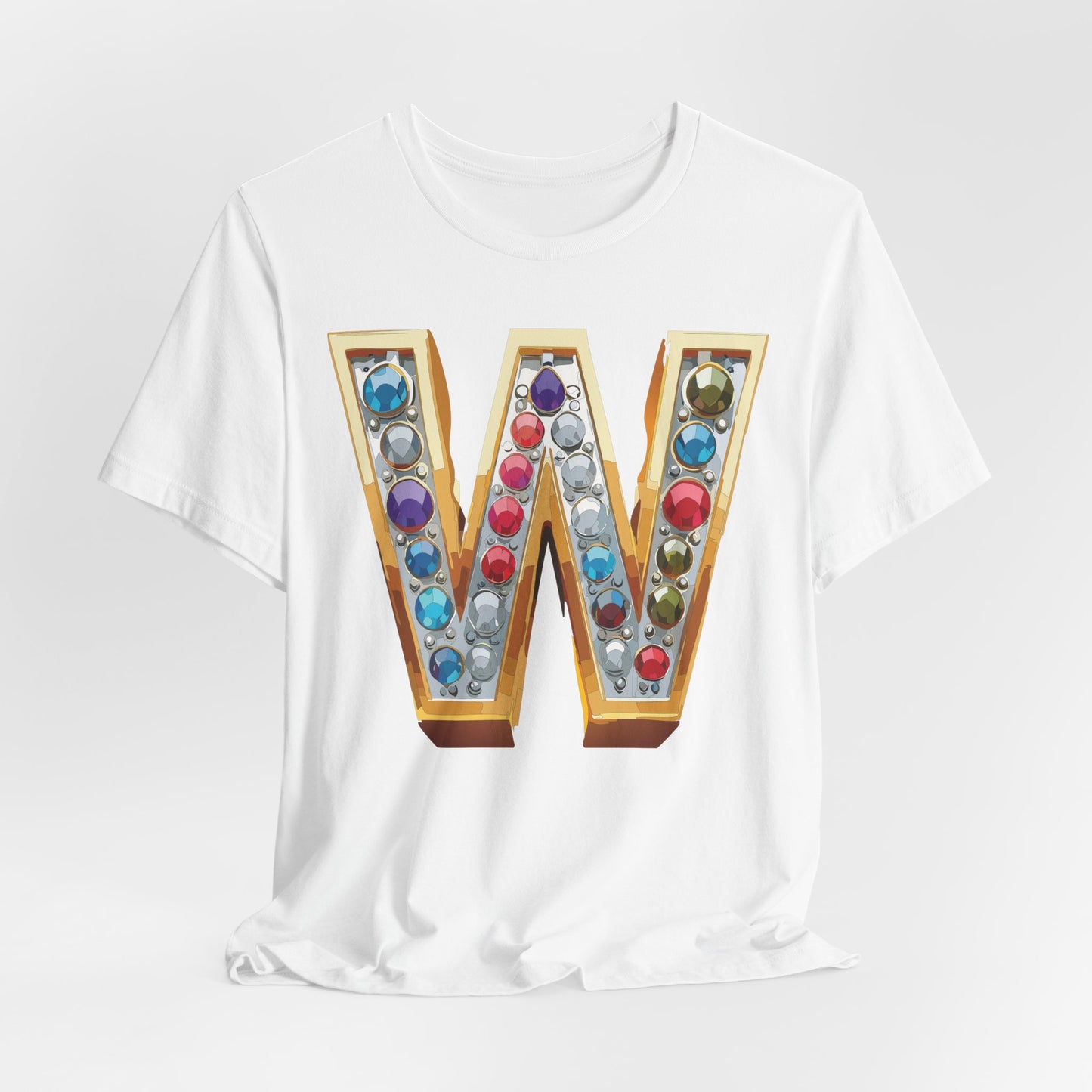 Letter Shirt, Shirt with Letters, Tee Shirt with Gold Letter, Shirt with Antique Letters