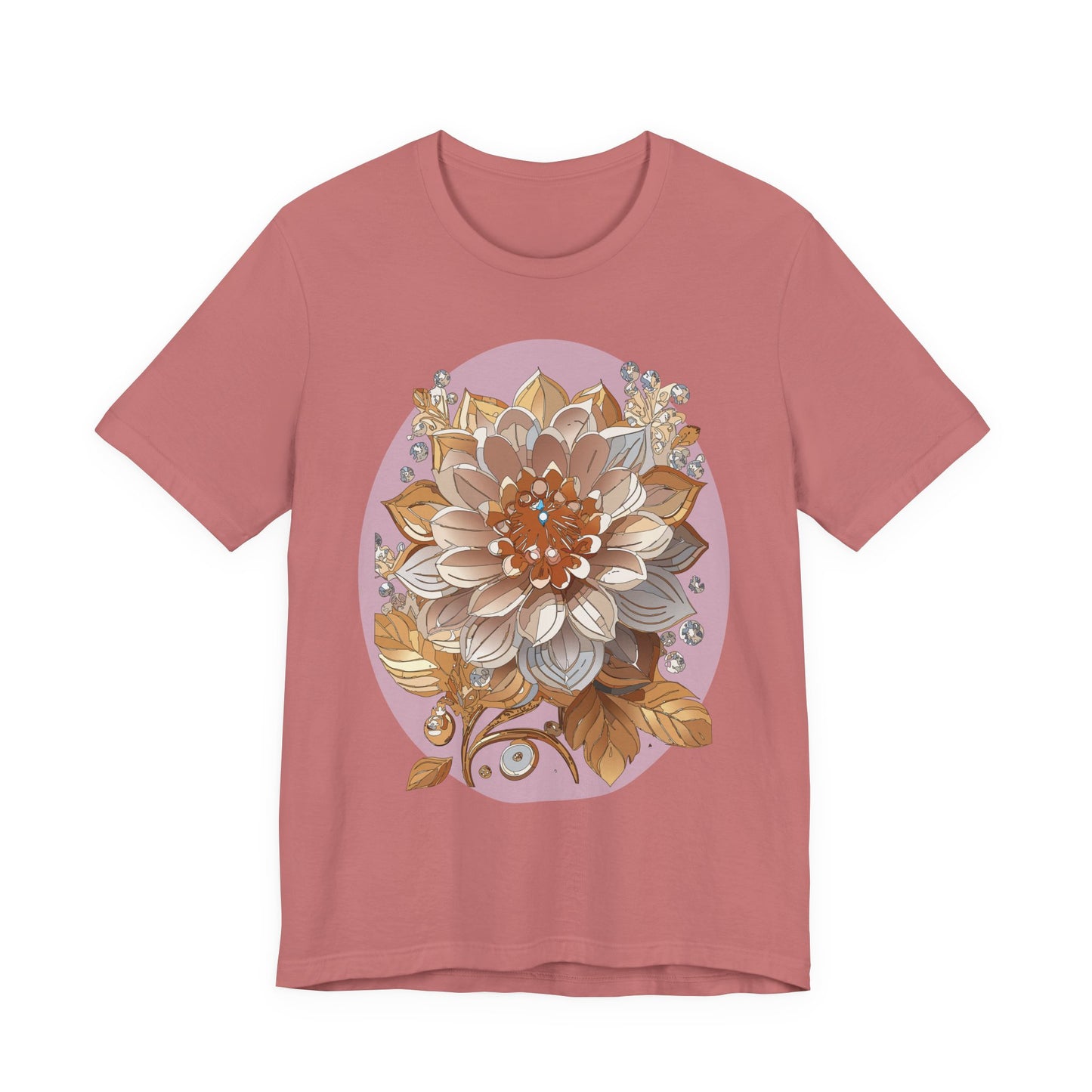 Floral Shirt, Flower Shirt, Tee Shirt with Antique Flower