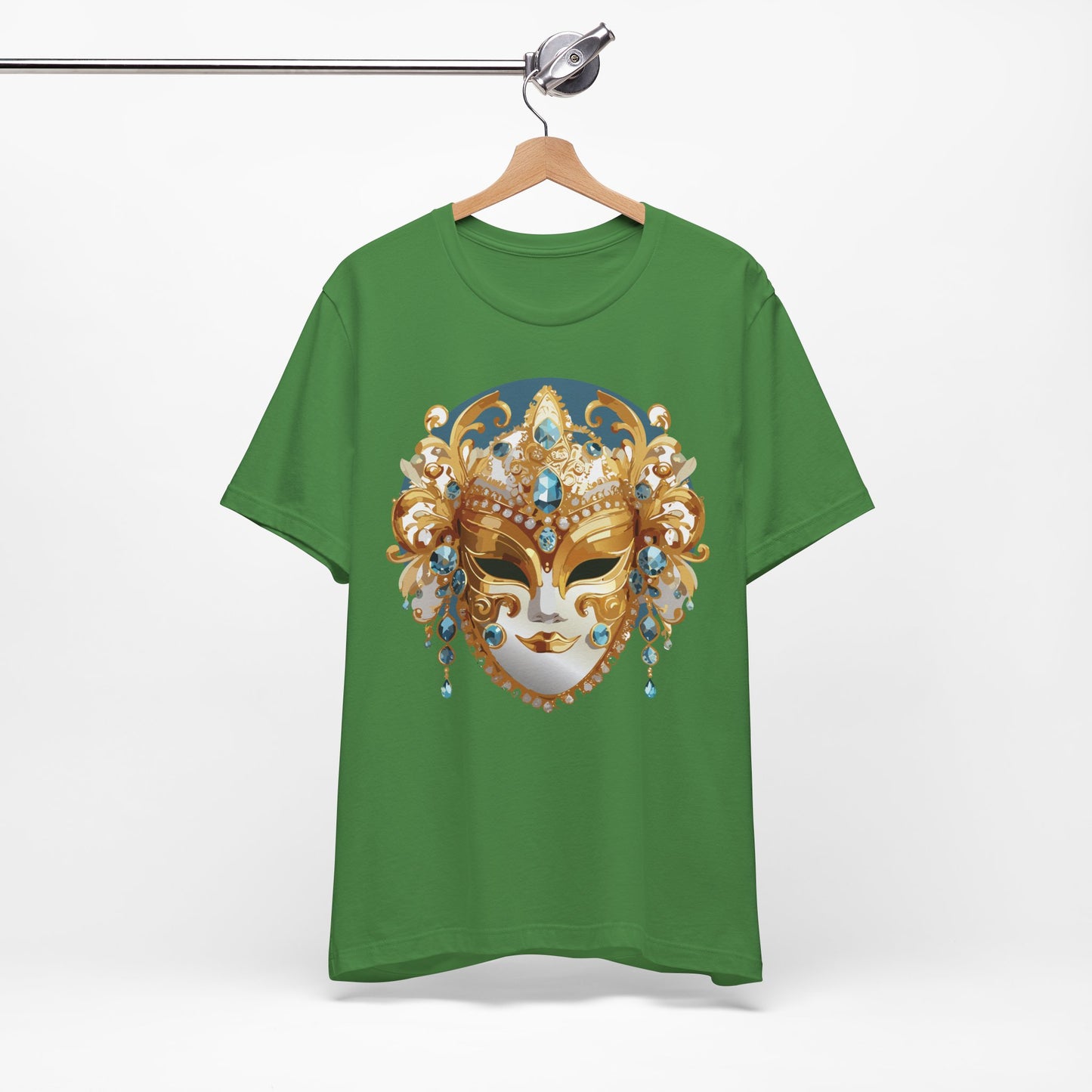 Mask Shirt, Shirt with Mask, Tee Shirt with Gold Face