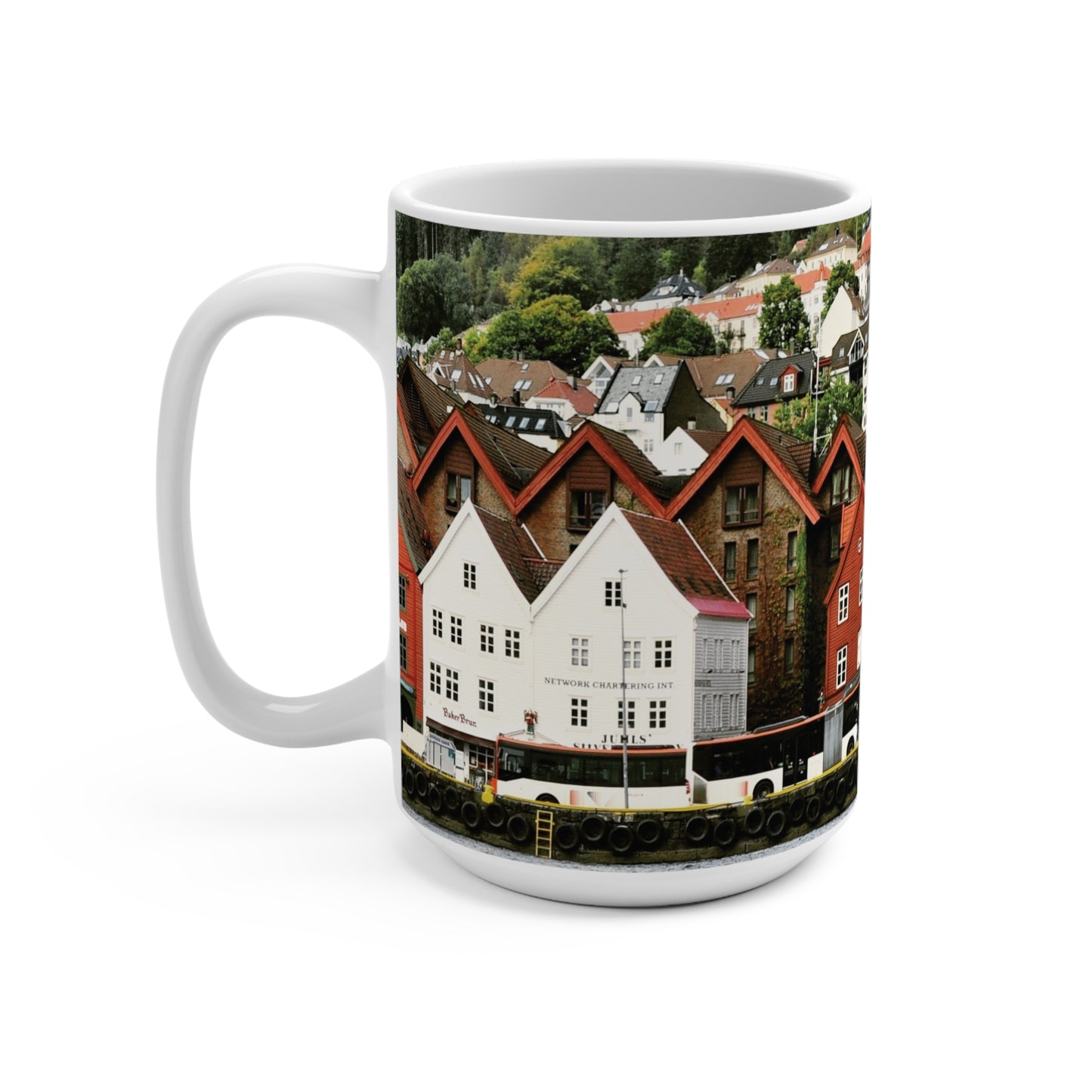 Coffee & Tea Mug with City prints, 15oz