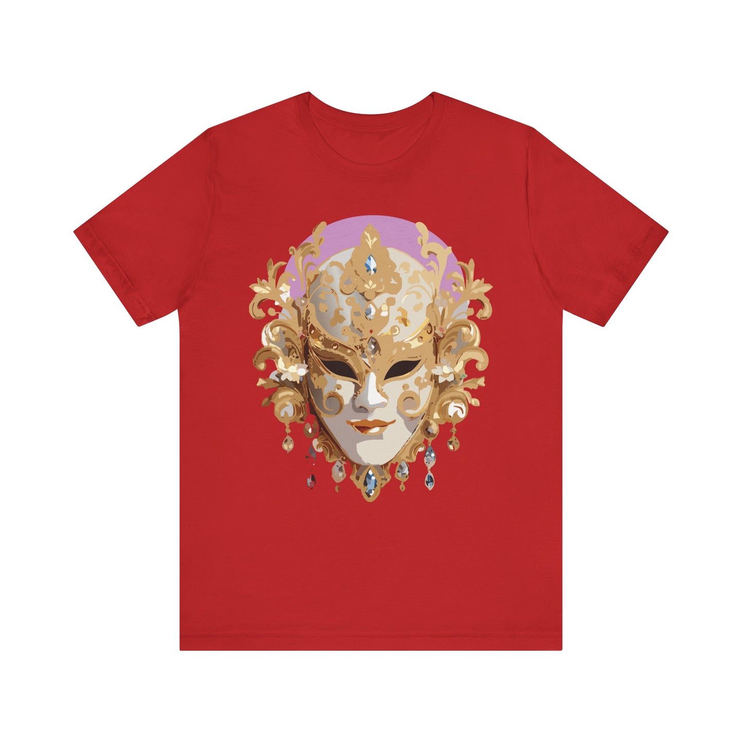 Mask Shirt, Shirt with Mask, Tee Shirt with Gold Face