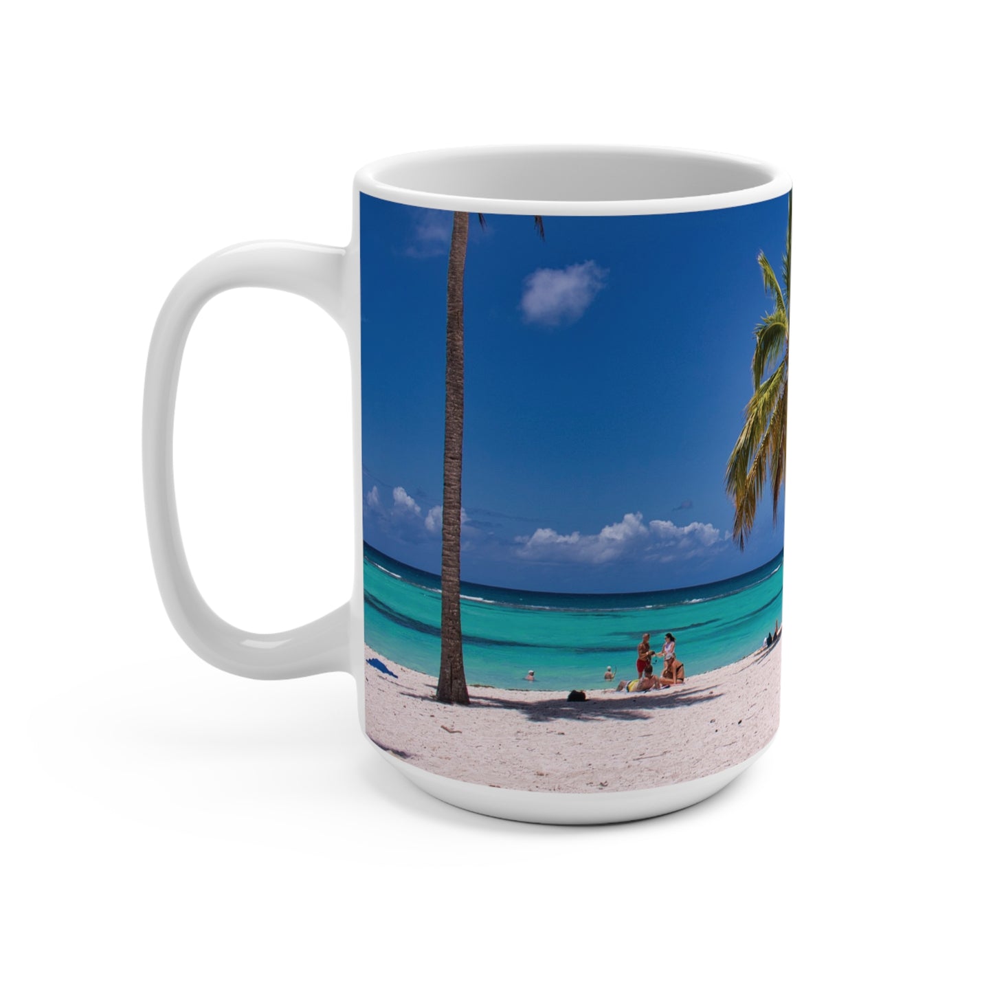 Coffee & Tea Mug with Beach Prints, 15oz