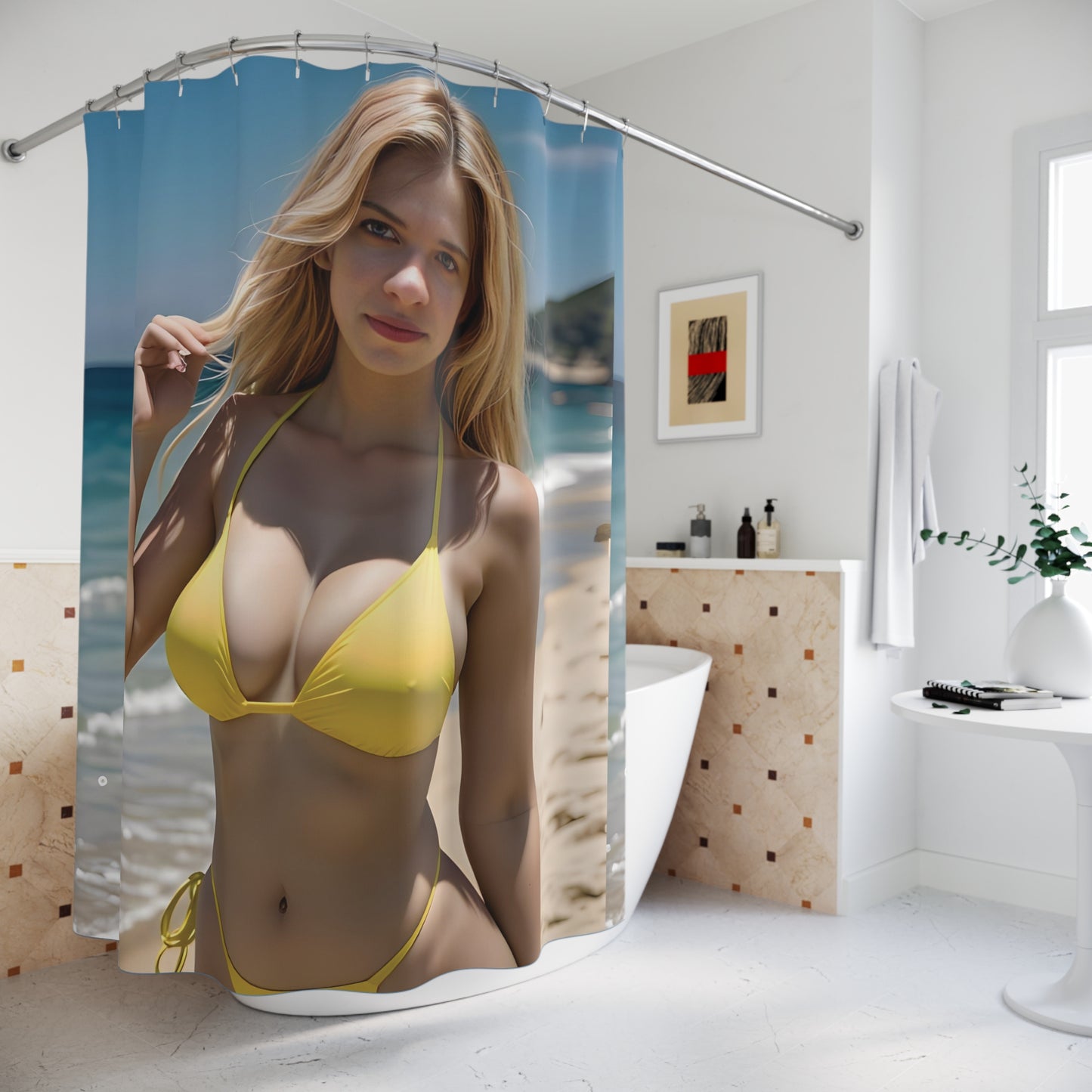 Woman Shower Curtain