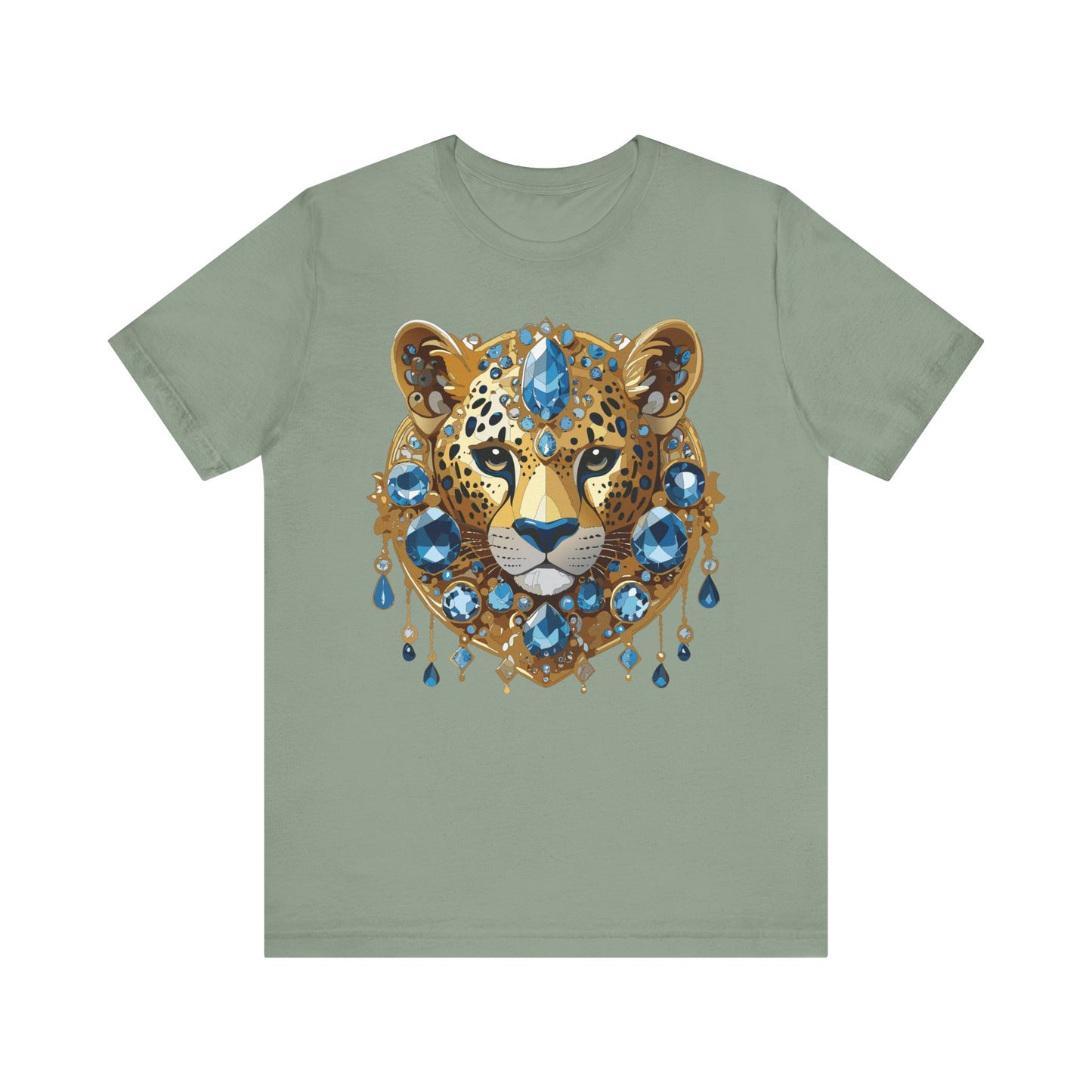 Animal Shirt, Shirt with Animal, Tee Shirt with Gold Animal Medal, Shirt with Antique Animal Medallion