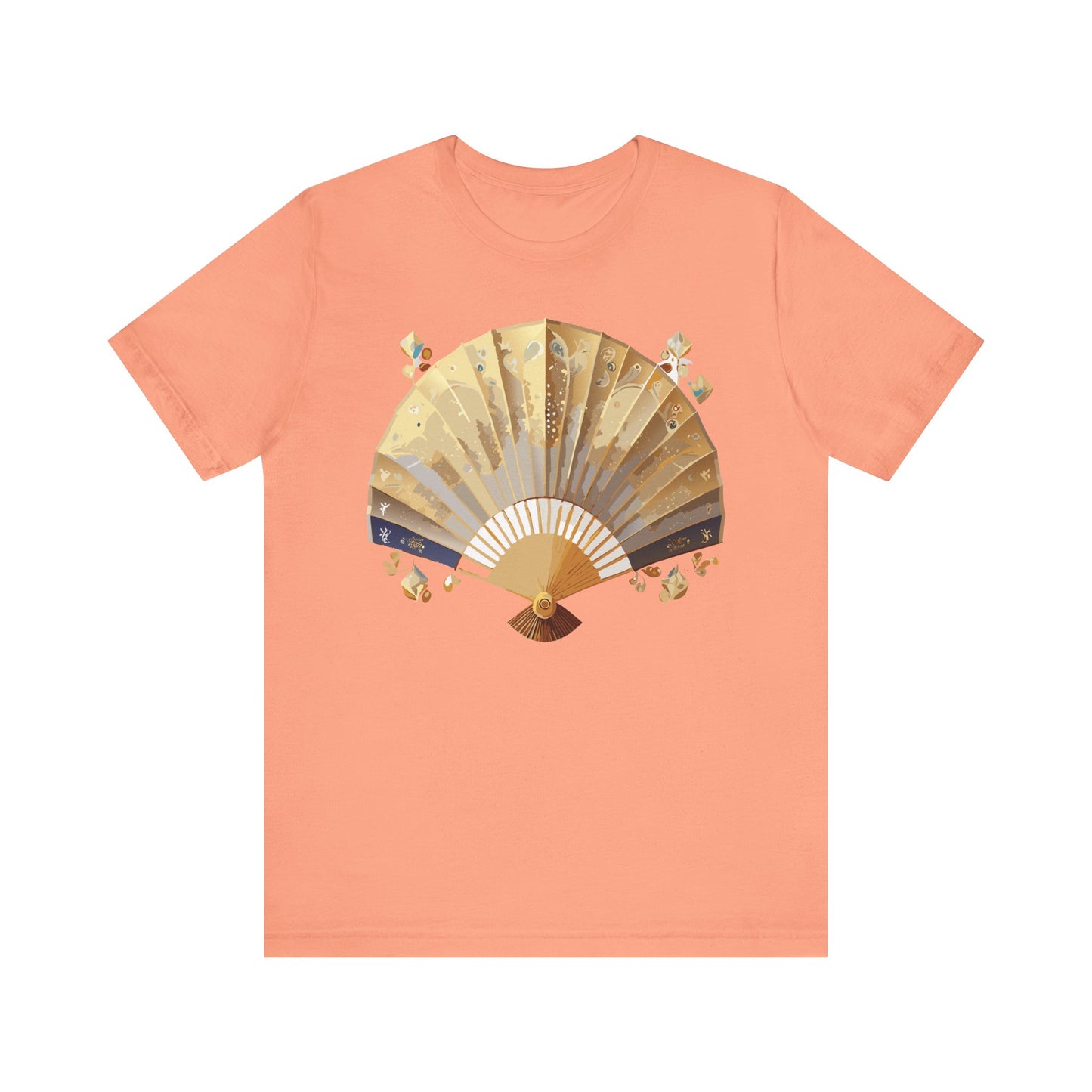 Fan shirt, Shirt with Fan, Tee Shirt with Gold Blower