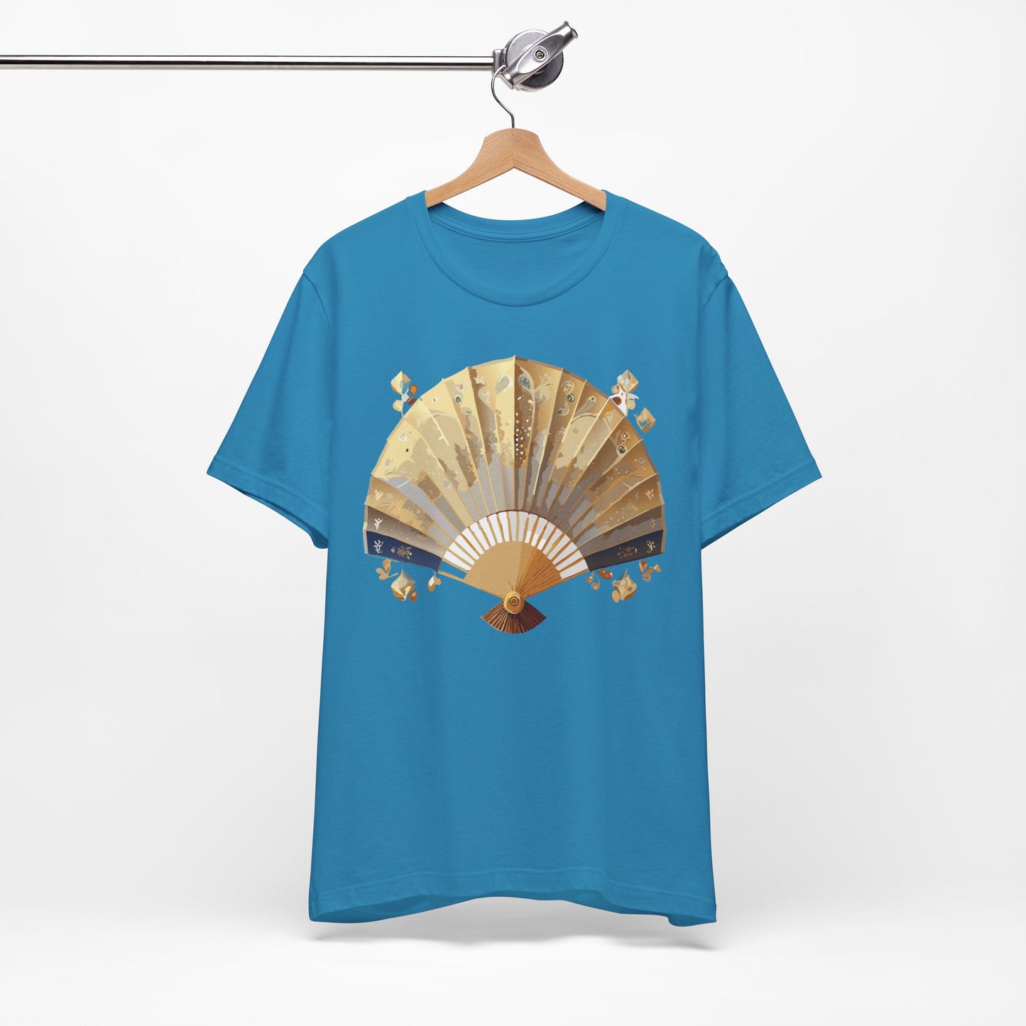 Fan shirt, Shirt with Fan, Tee Shirt with Gold Blower
