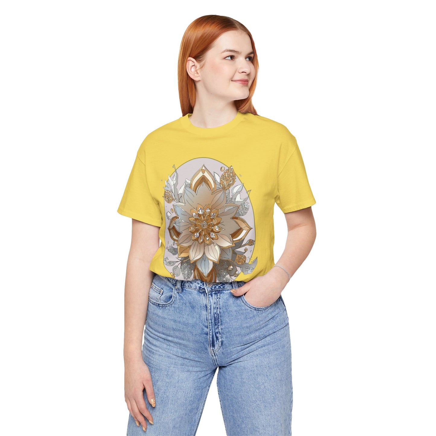 Floral Shirt, Flower Shirt, Tee Shirt with Antique Flower