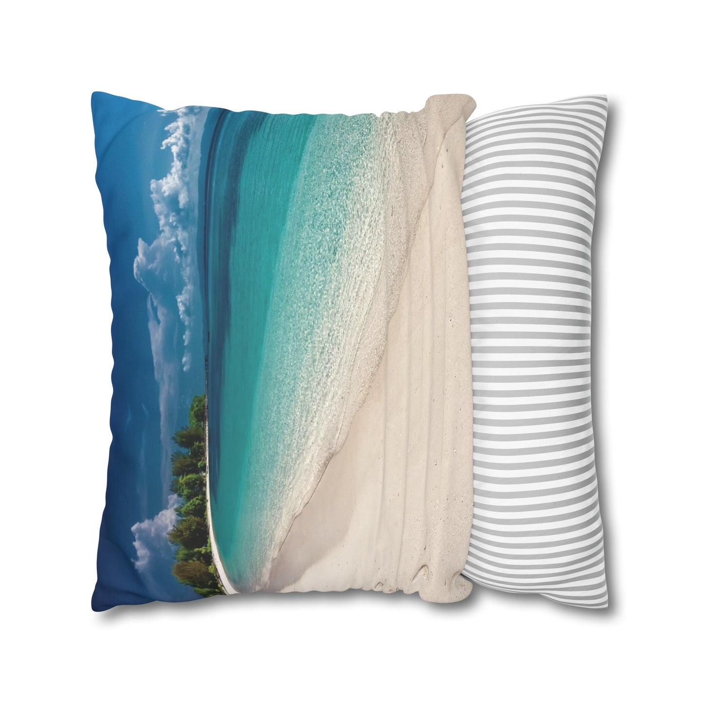 Beach Faux Suede Square Pillowcase