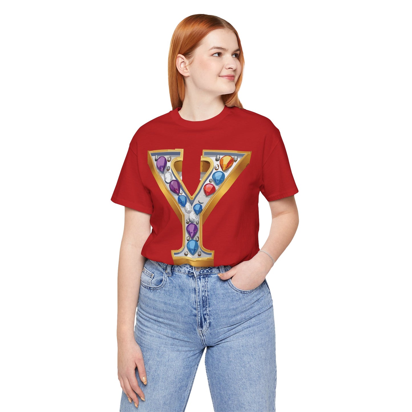 Letter Shirt, Shirt with Letters, Tee Shirt with Gold Letter, Shirt with Antique Letters