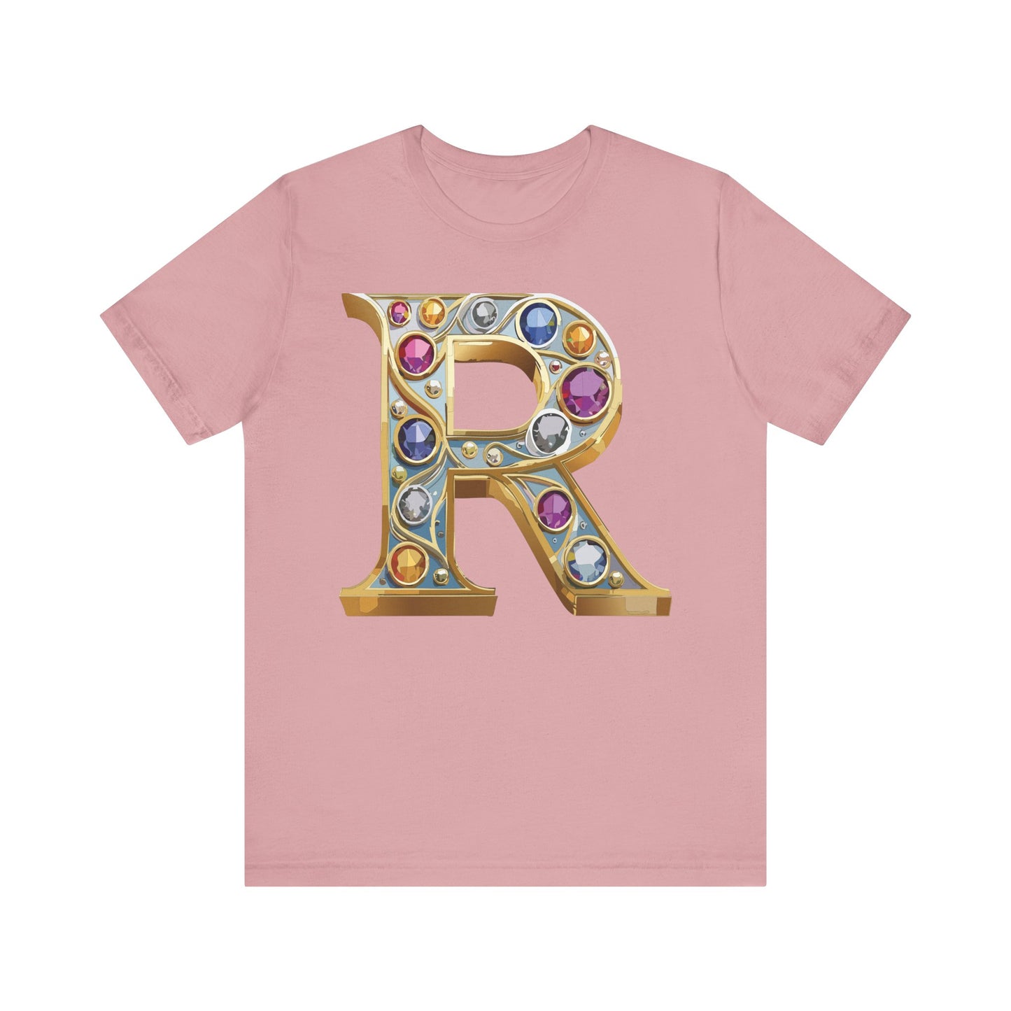 Letter Shirt, Shirt with Letters, Tee Shirt with Gold Letter, Shirt with Antique Letters