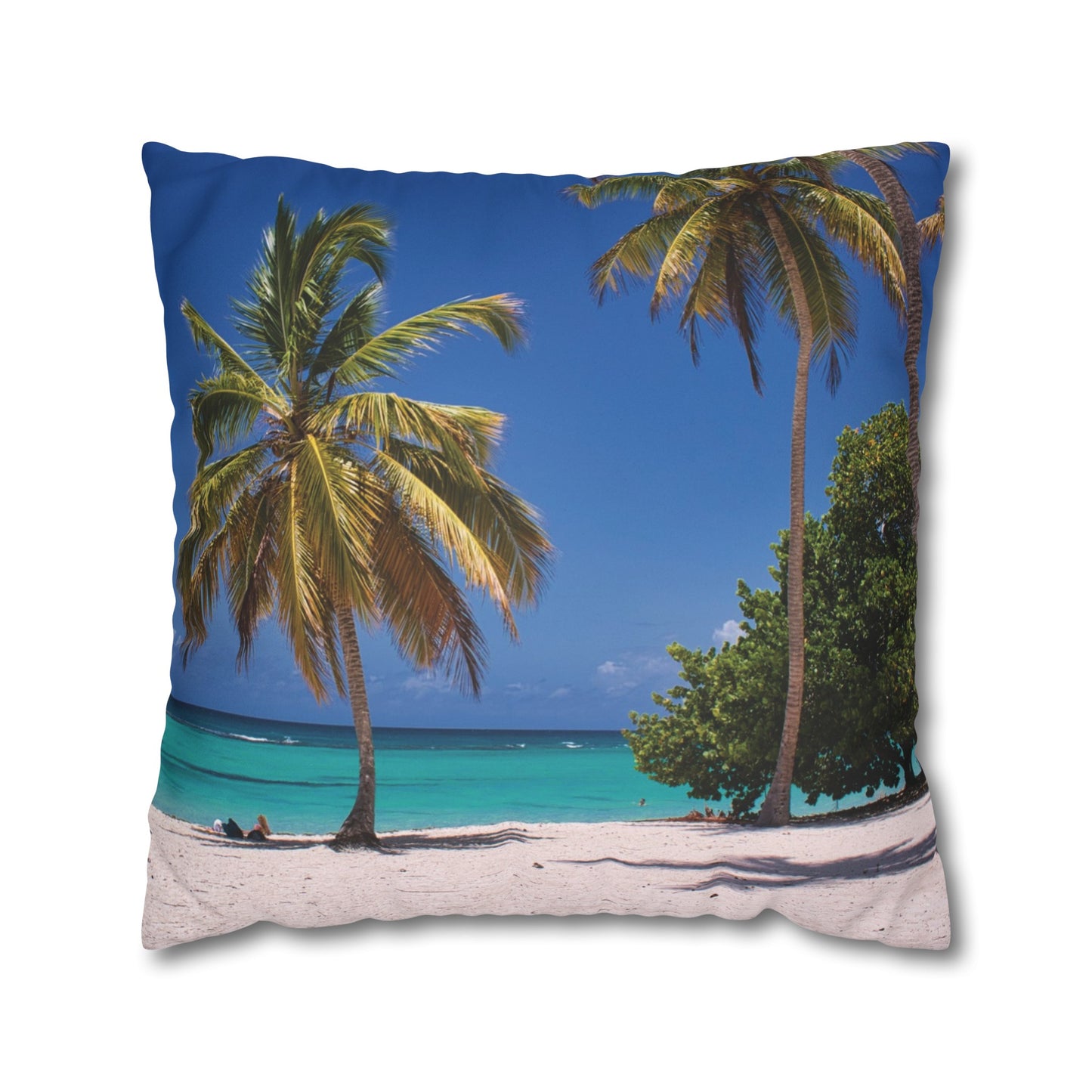 Beach Faux Suede Square Pillowcase