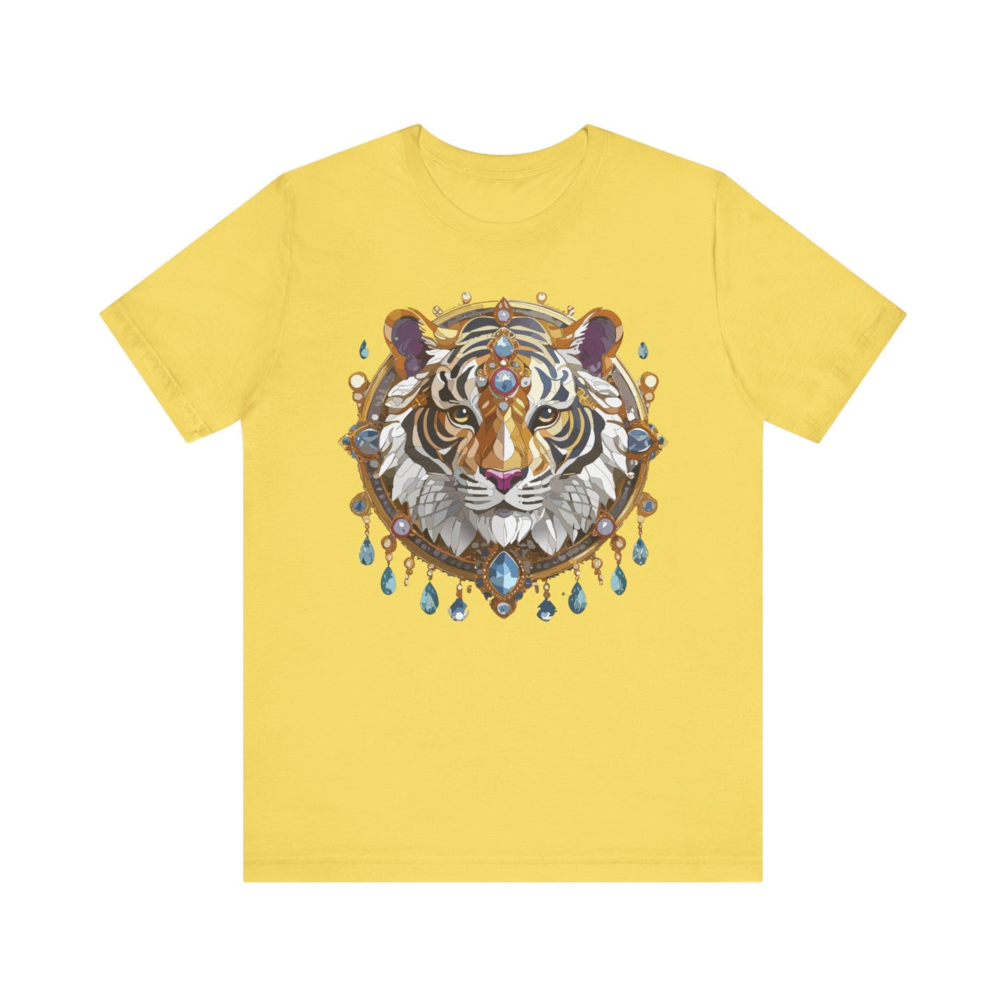 Animal Shirt, Shirt with Animal, Tee Shirt with Gold Animal Medal, Shirt with Antique Animal Medallion