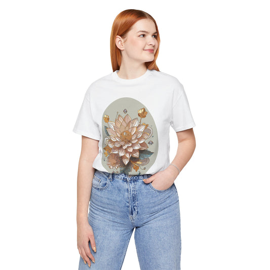Floral Shirt, Flower Shirt, Tee Shirt with Antique Flower