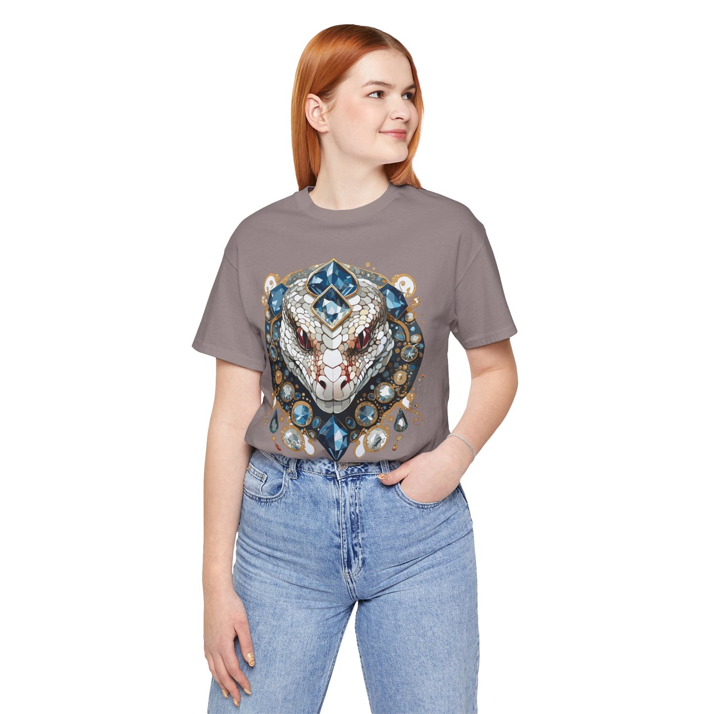 Animal Shirt, Shirt with Animal, Tee Shirt with Gold Animal Medal, Shirt with Antique Animal Medallion