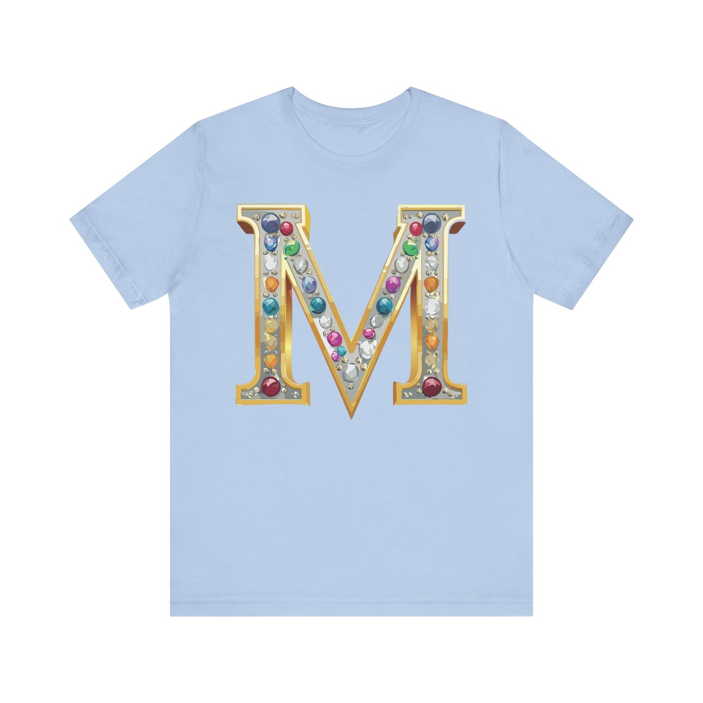 Letter Shirt, Shirt with Letters, Tee Shirt with Gold Letter, Shirt with Antique Letters