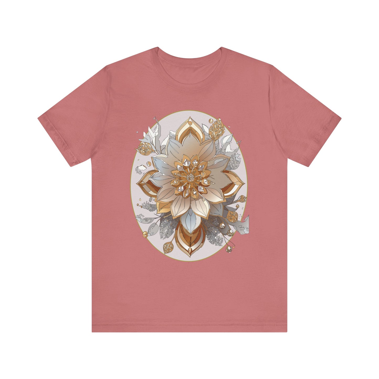 Floral Shirt, Flower Shirt, Tee Shirt with Antique Flower