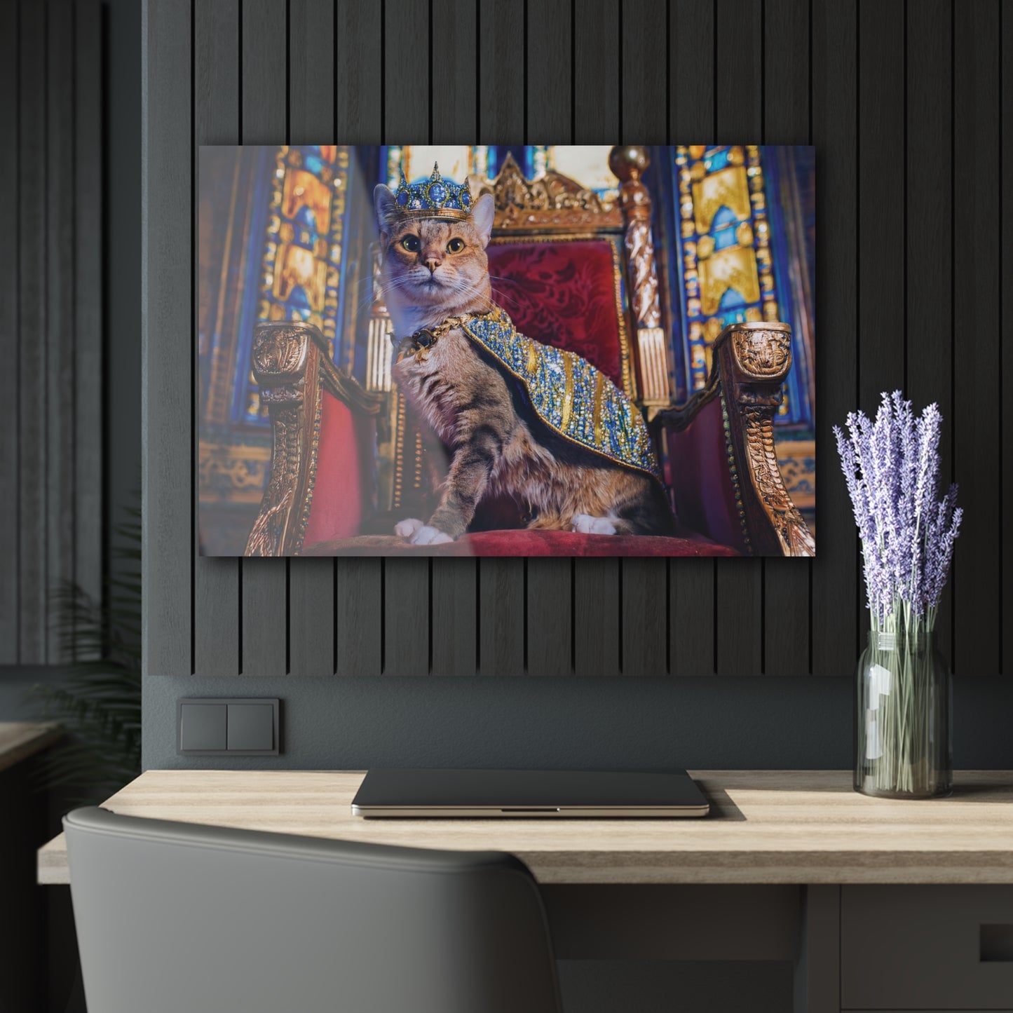 Crown Cat Wall Decor, Wall Art Decor with Animals 4